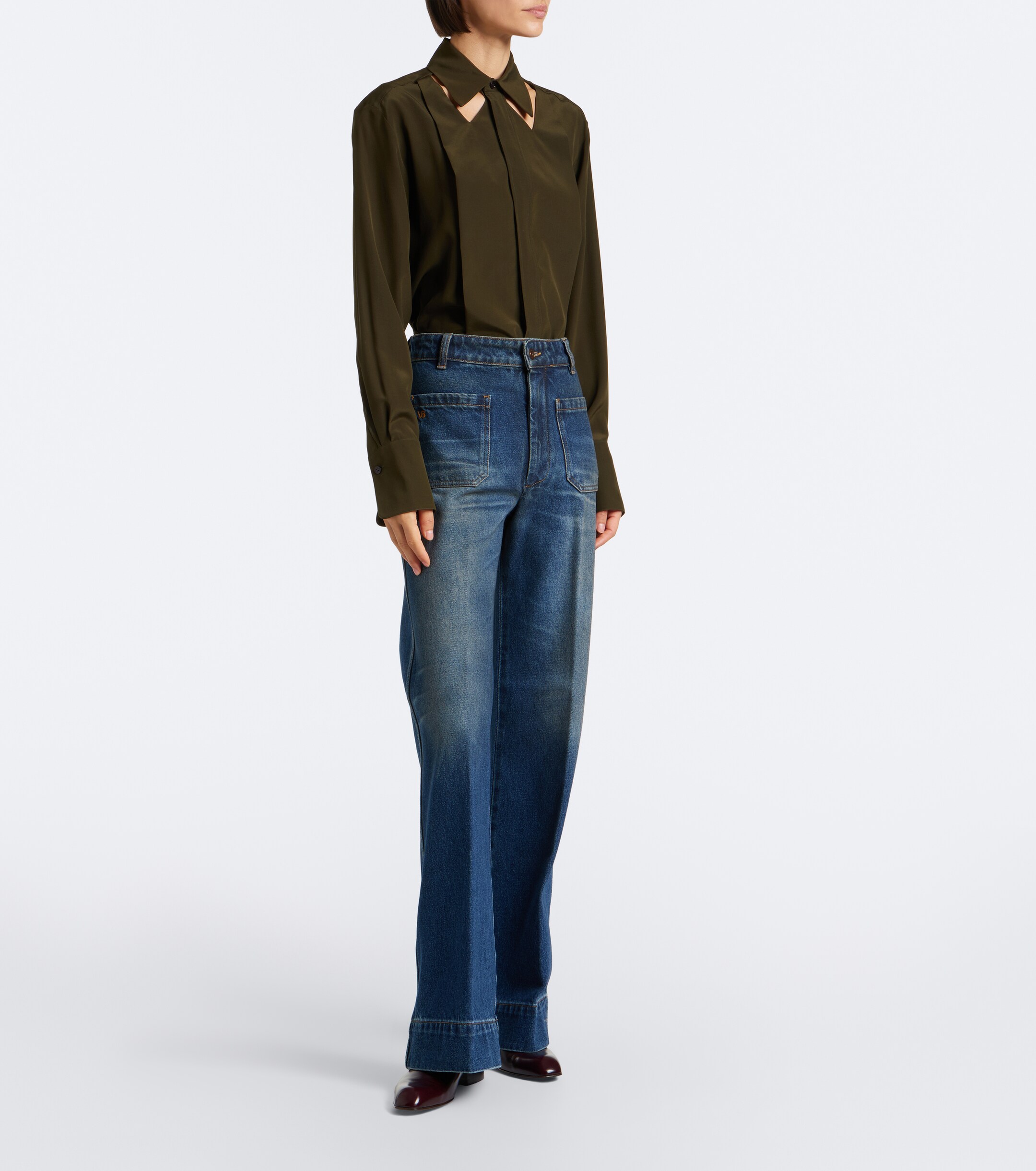 Victoria Beckham Victoria Beckham Alina faded wide-leg jeans