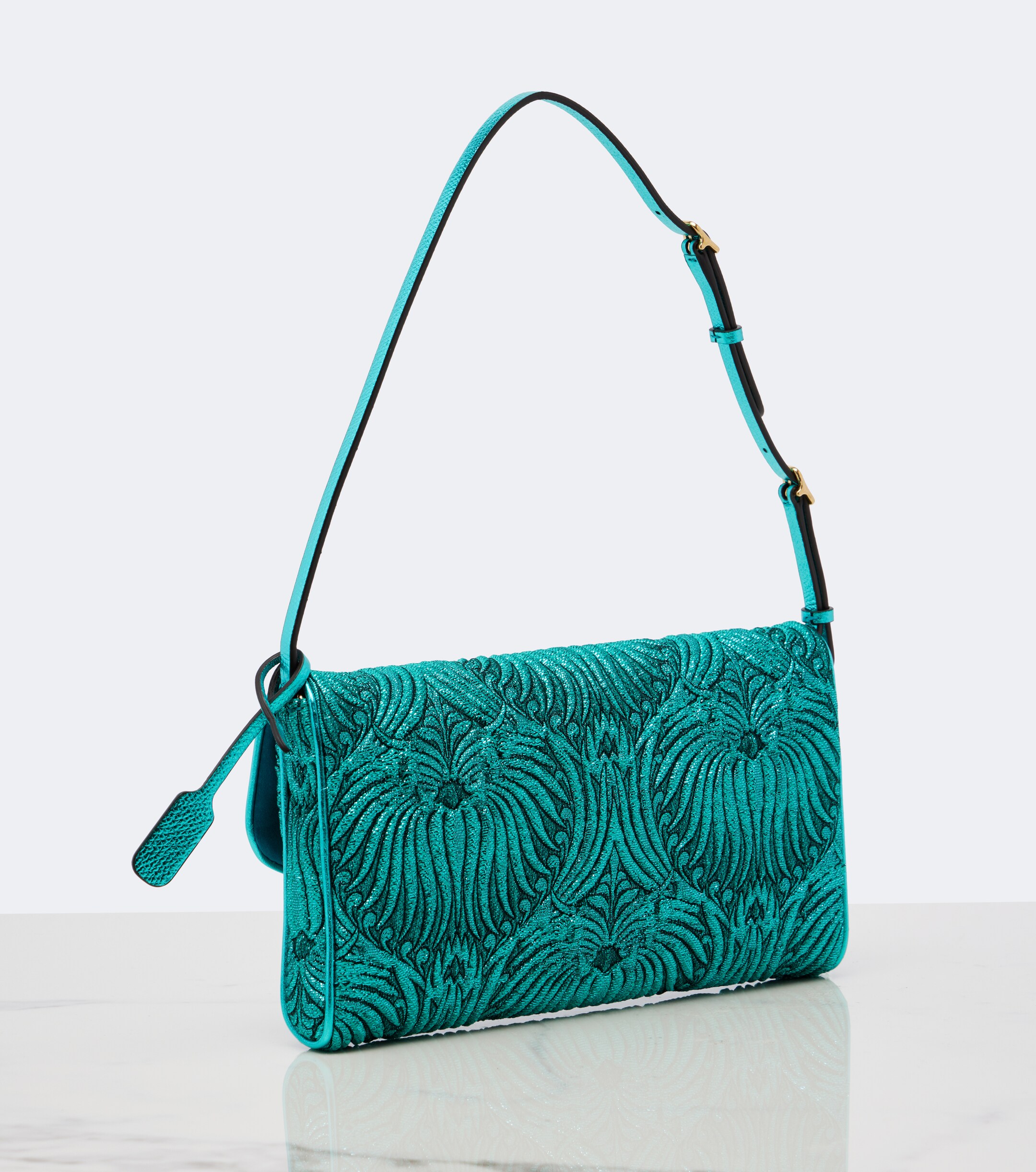 Valentino Garavani DeVain Small cloqué jacquard shoulder bag thumbnail