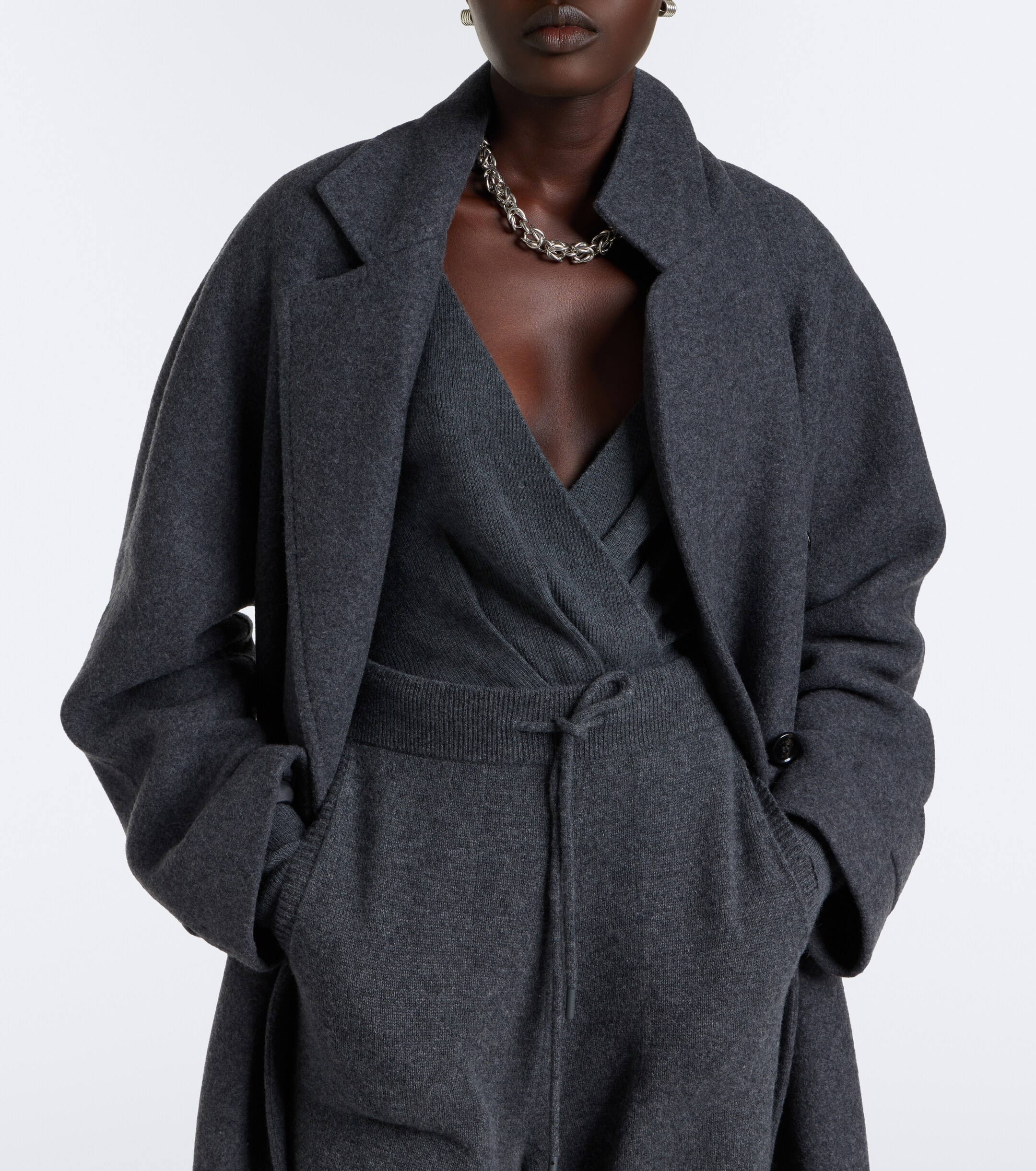 Max Mara Max Mara Draped cashmere bodysuit