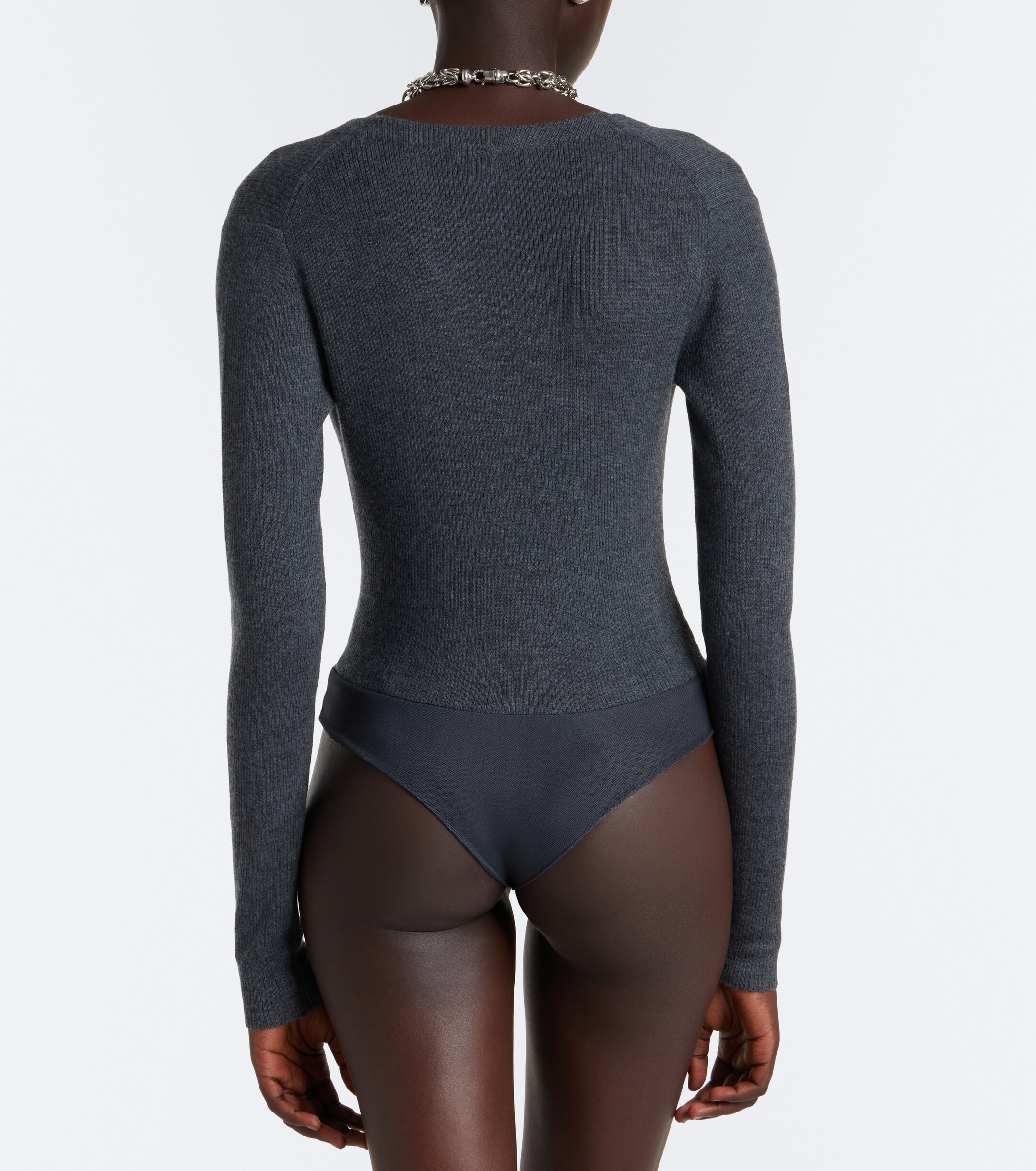 Max Mara Max Mara Draped cashmere bodysuit