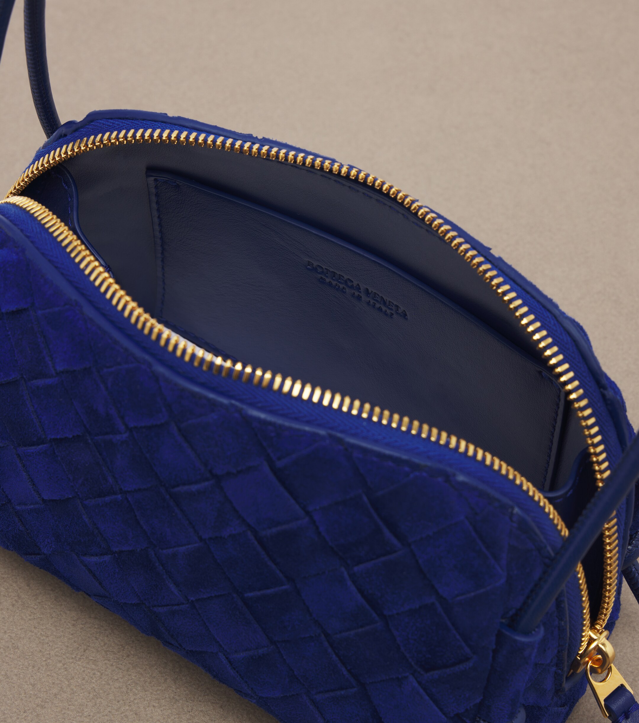 Bottega Veneta Bottega Veneta Concert Intrecciato suede crossbody bag