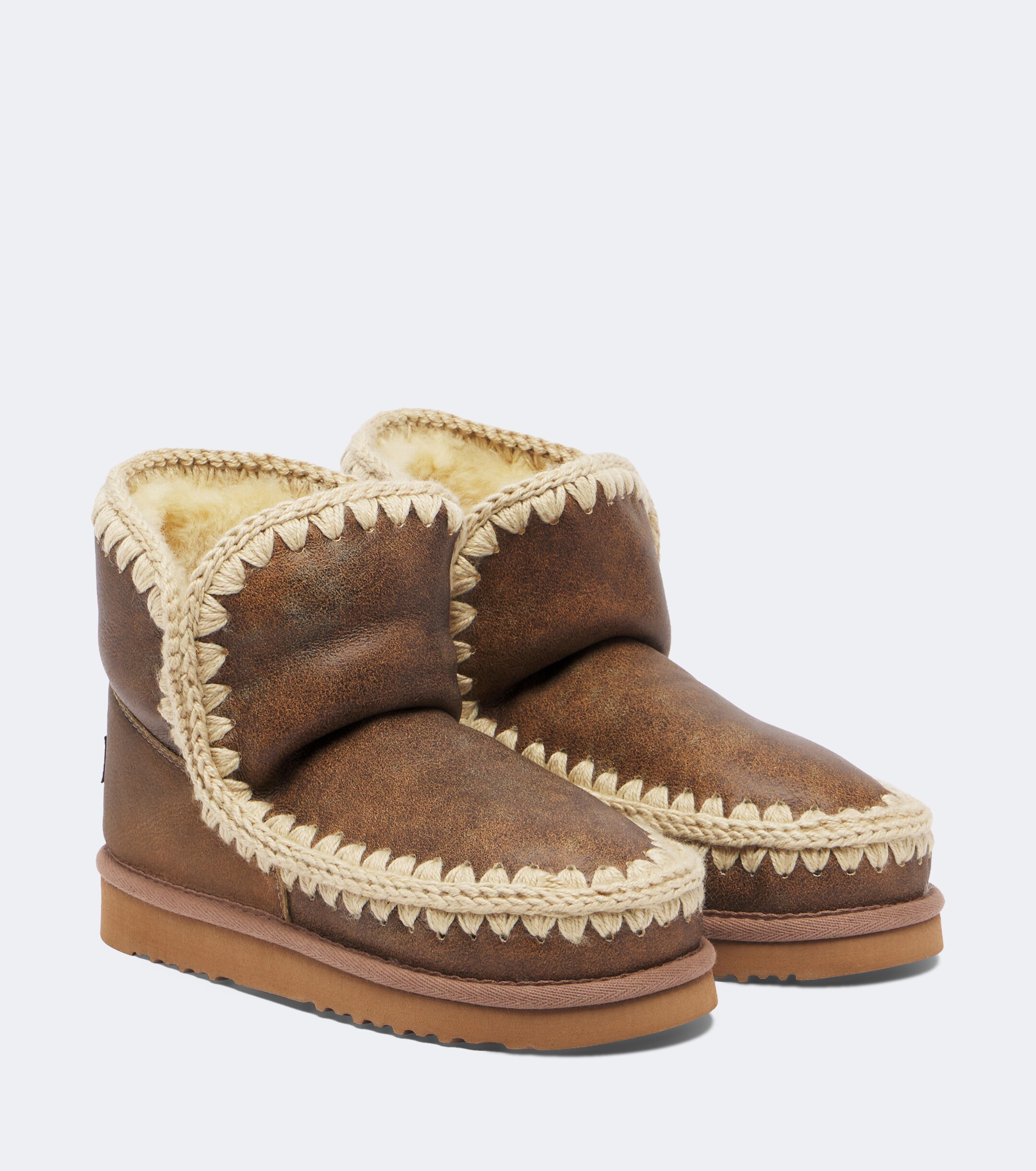 MOU Mou Shearling-lined leather ankle boots