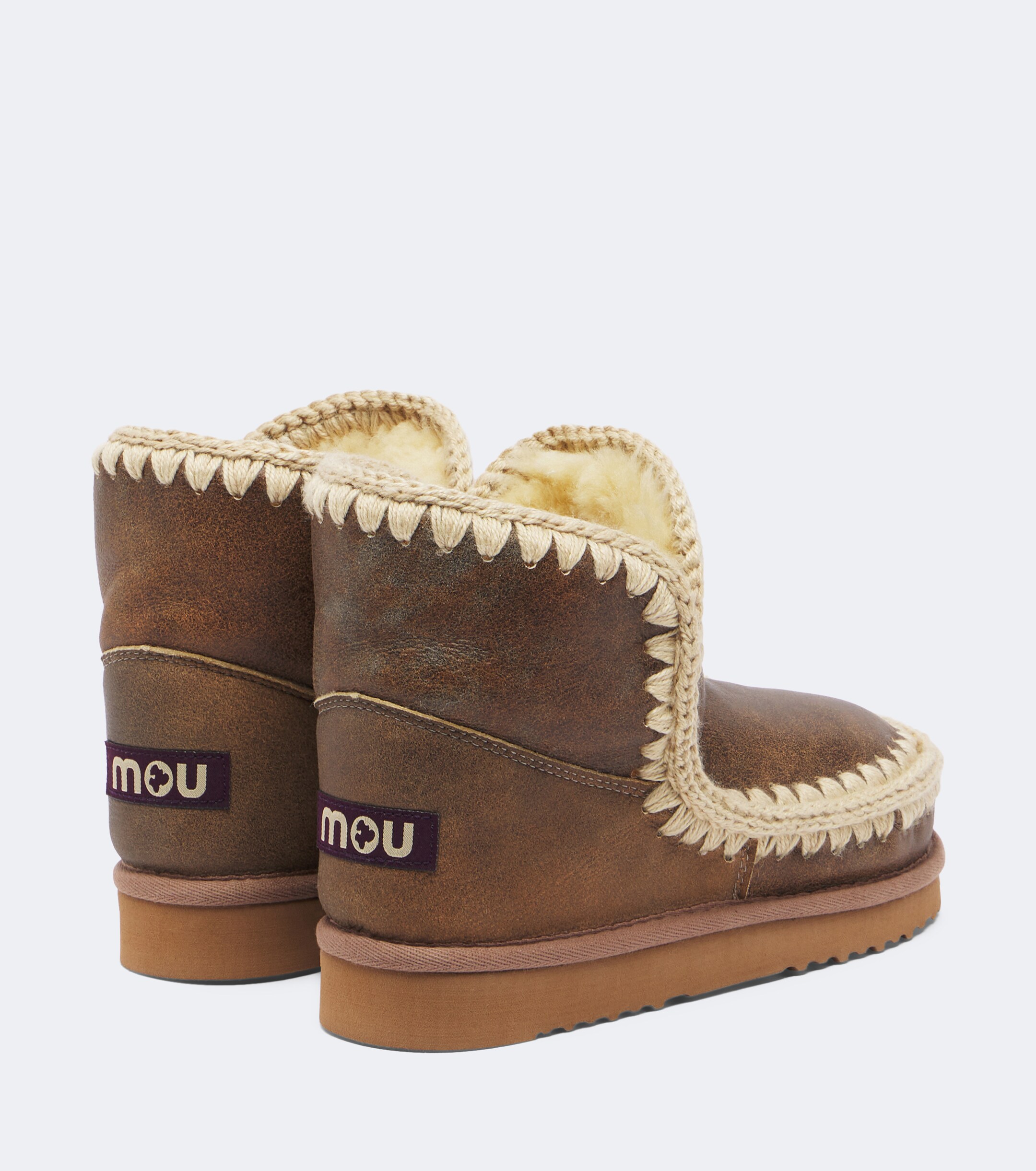 MOU Mou Shearling-lined leather ankle boots