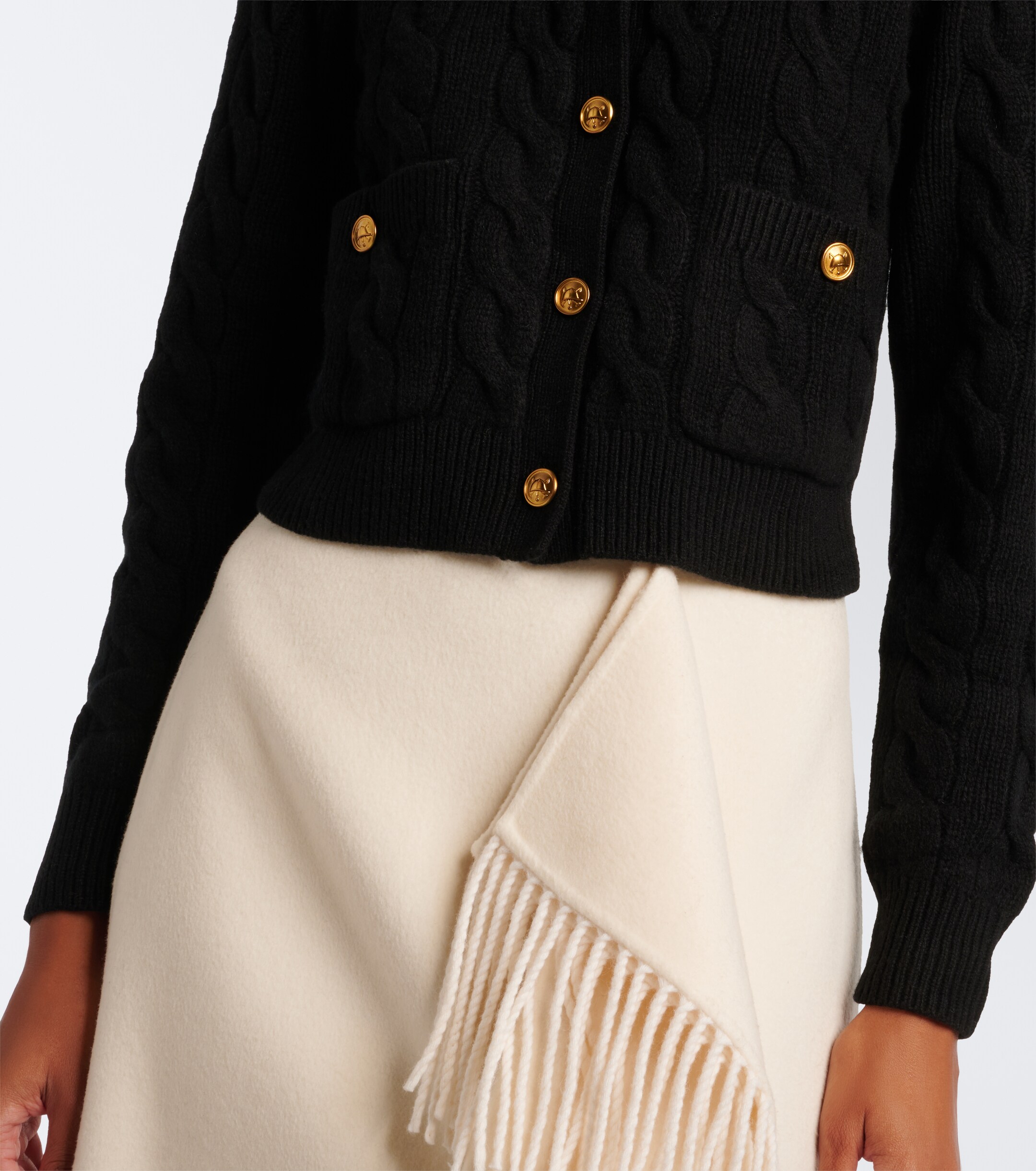 Polo Ralph Lauren Polo Ralph Lauren Cable-knit wool and cashmere cardigan