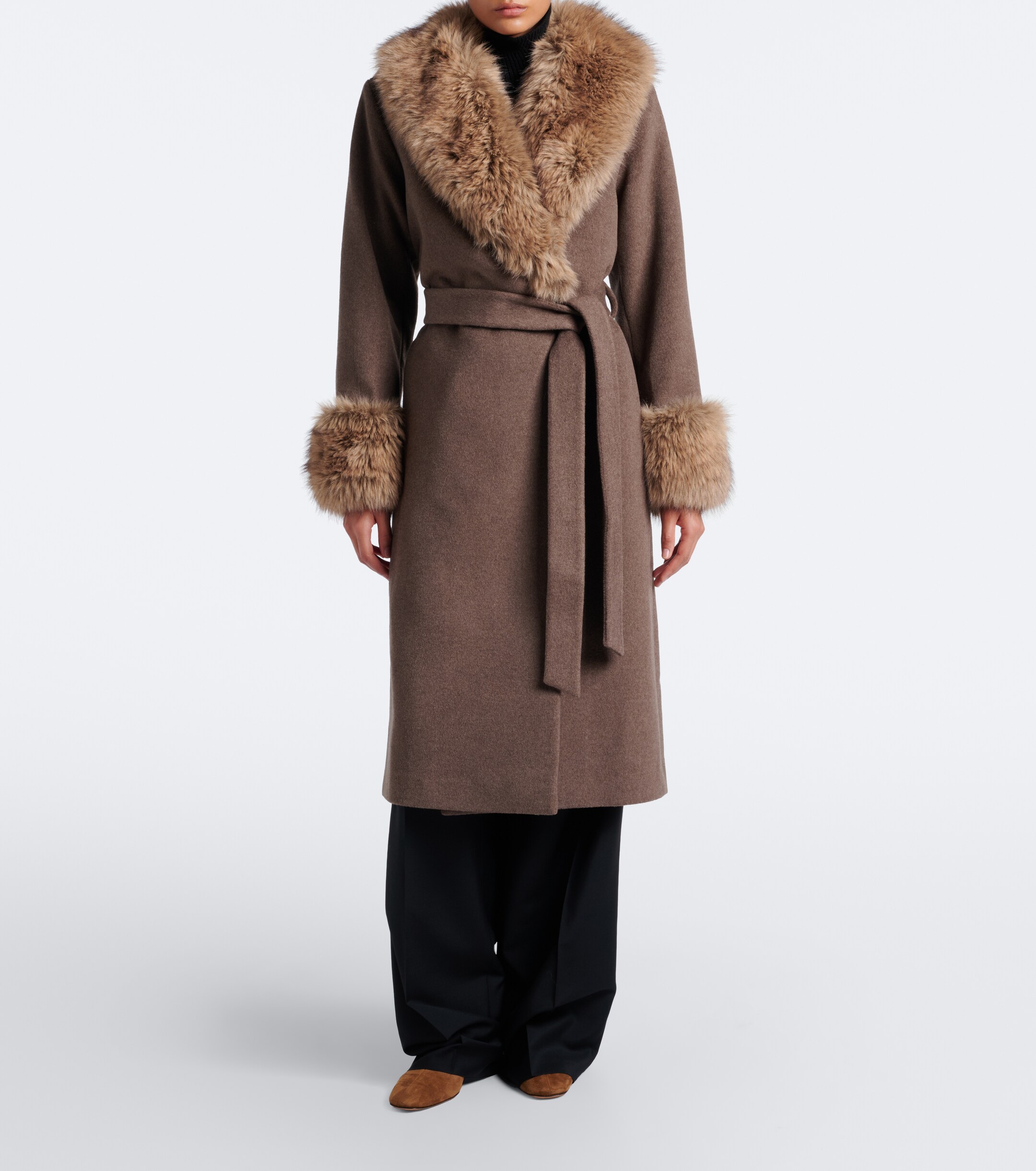 SIMKHAI Simkhai Kinsley wool-blend wrap coat