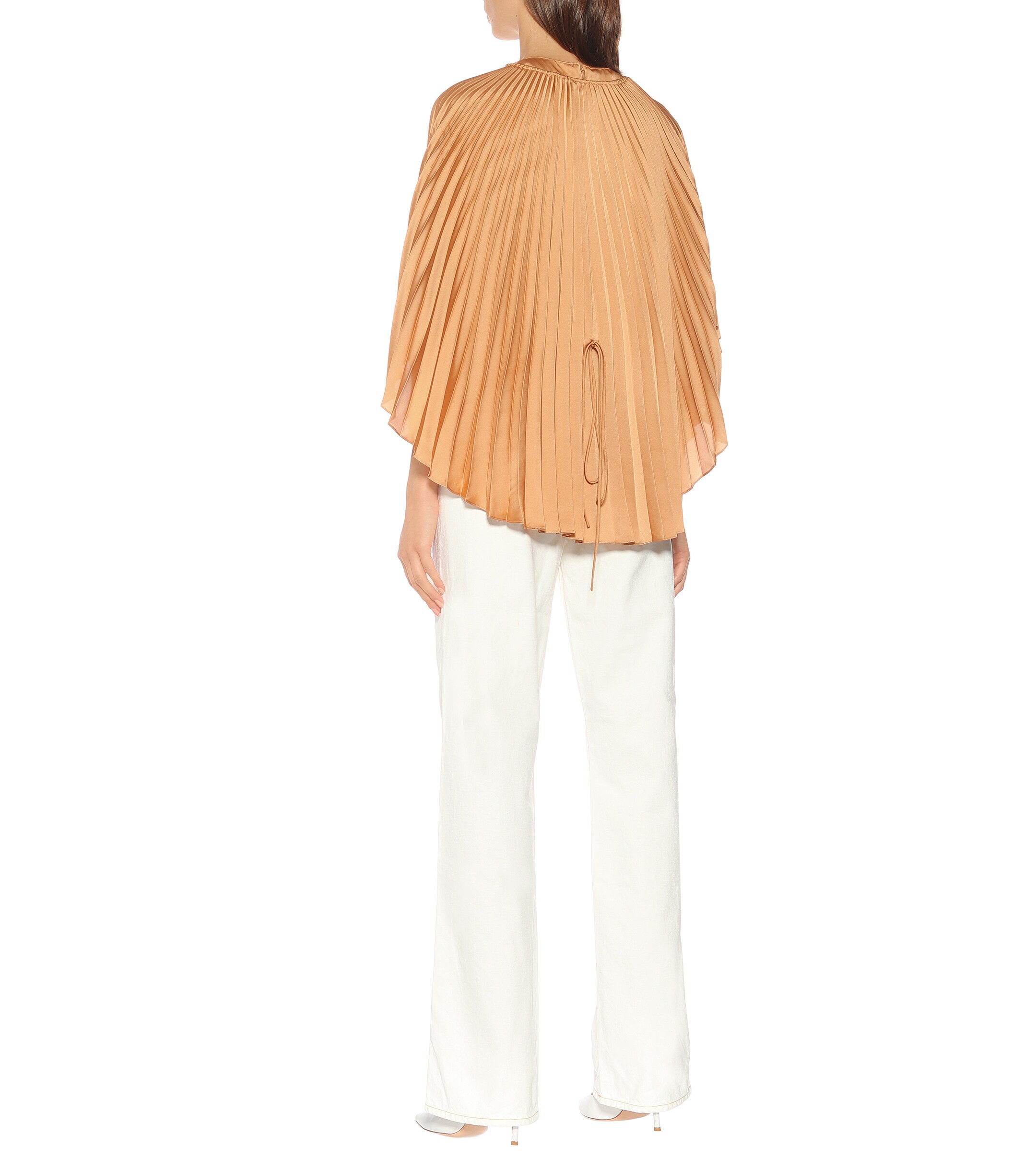Stella McCartney Moama pleated satin top