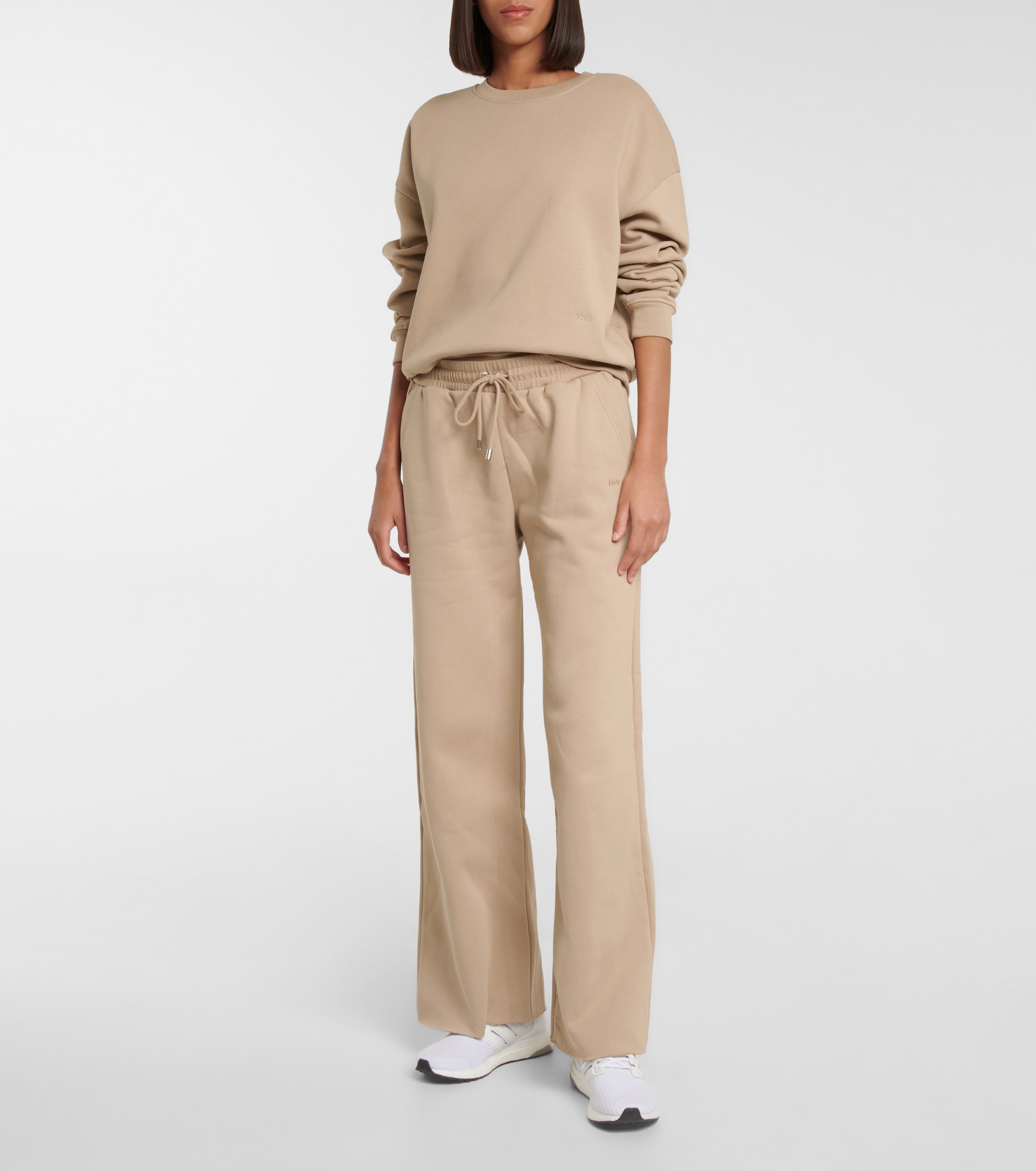 FRAME High-rise cotton-blend sweatpants