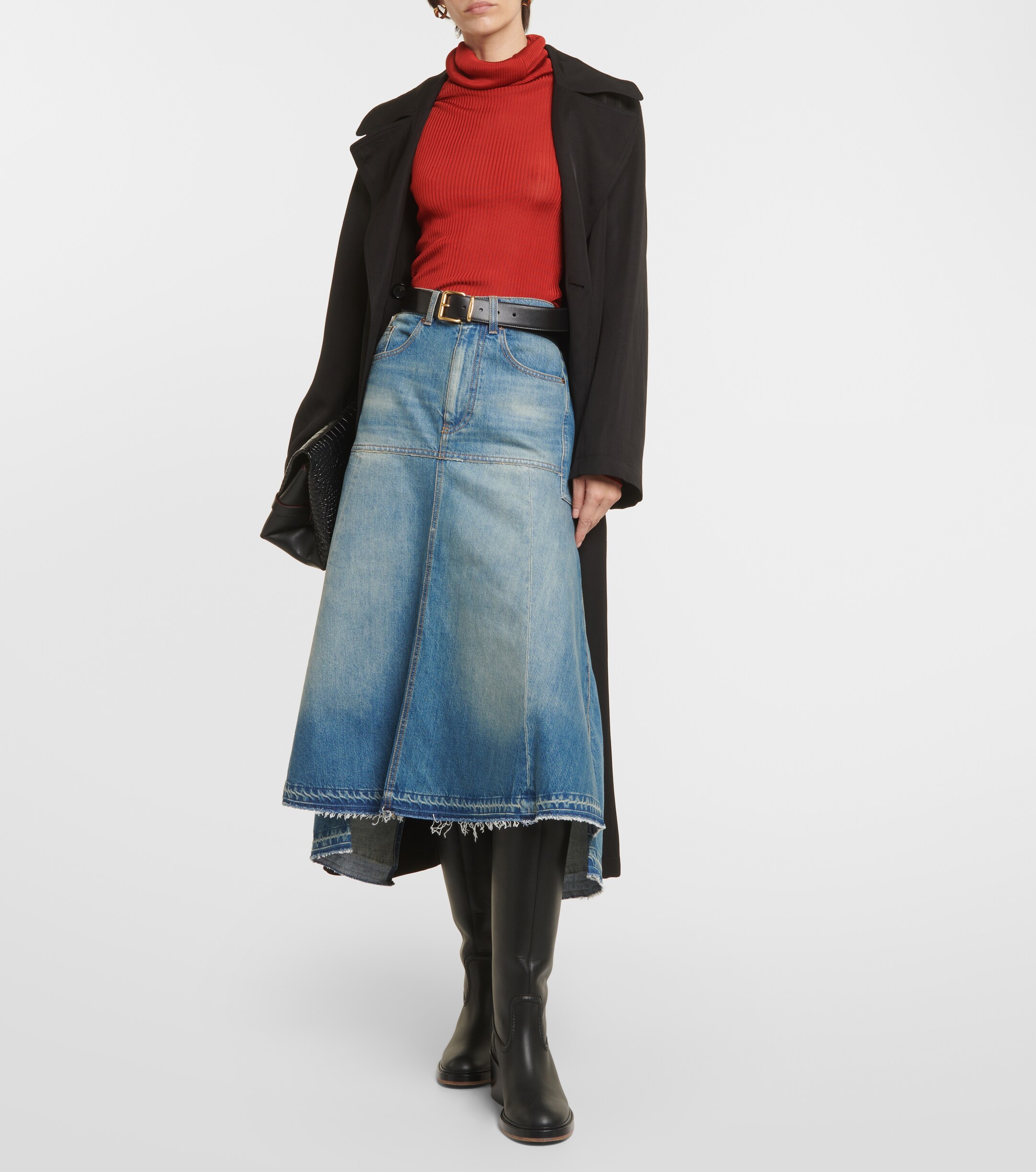 Victoria Beckham Ribbed-knit turtleneck top