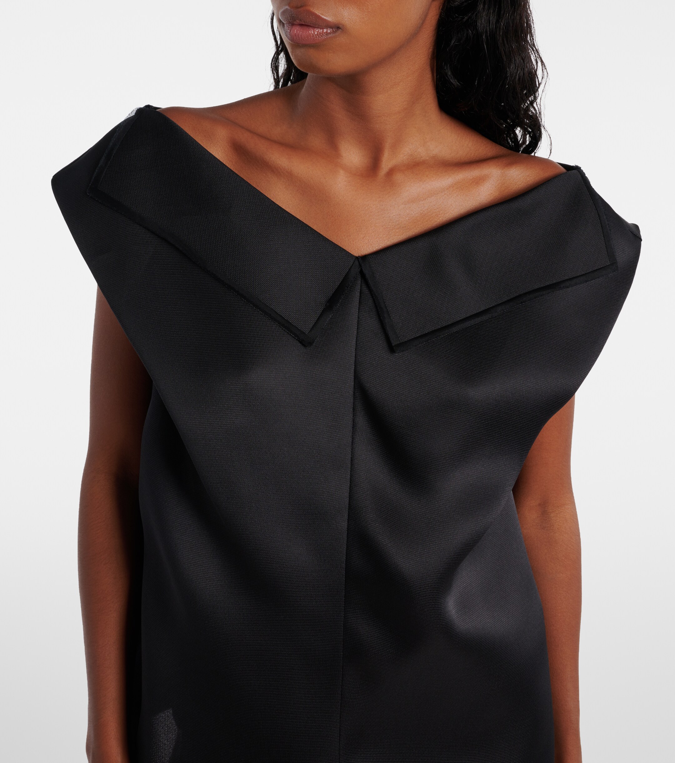 KHAITE Selly off-shoulder silk gazar top