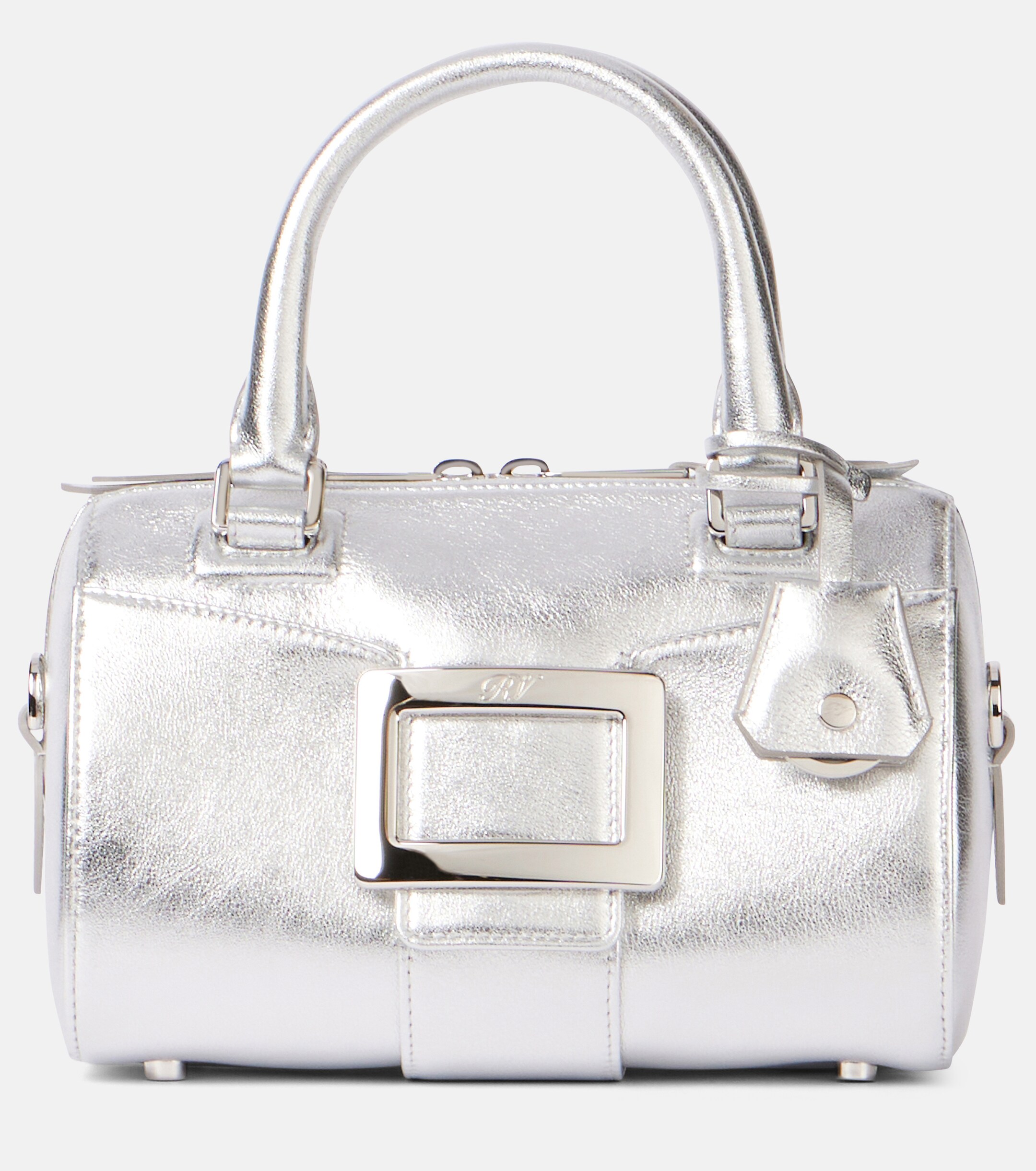 ROGER VIVIER Belle Vivier Mini metallic leather tote bag