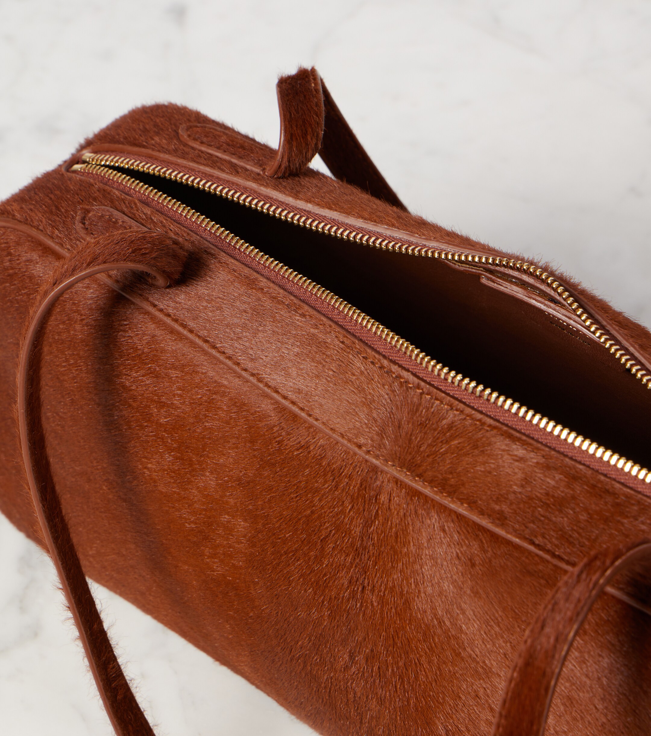 KHAITE Simona calf hair shoulder bag