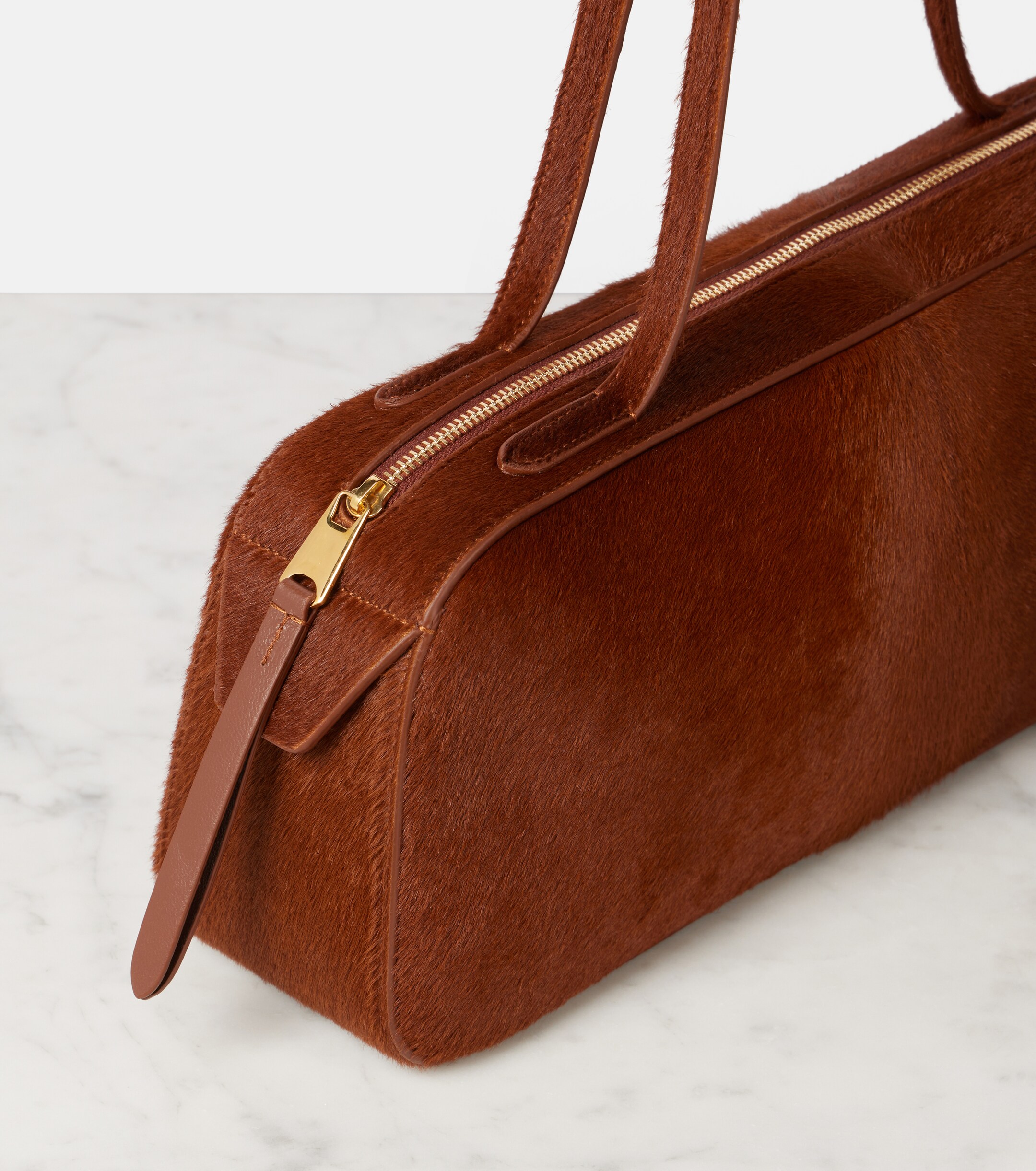 KHAITE Simona calf hair shoulder bag