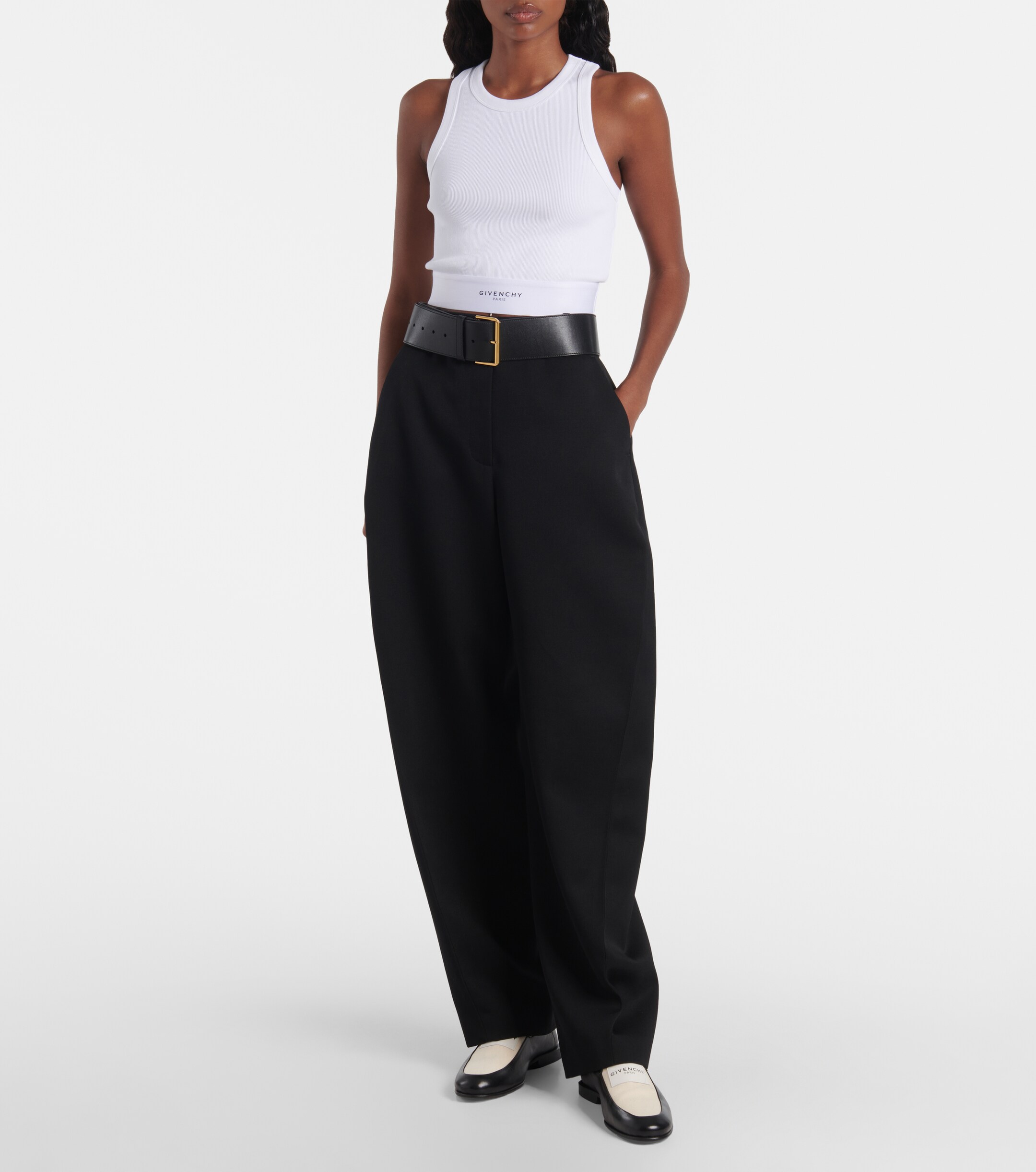 Givenchy Logo ribbed-knit cotton tank top