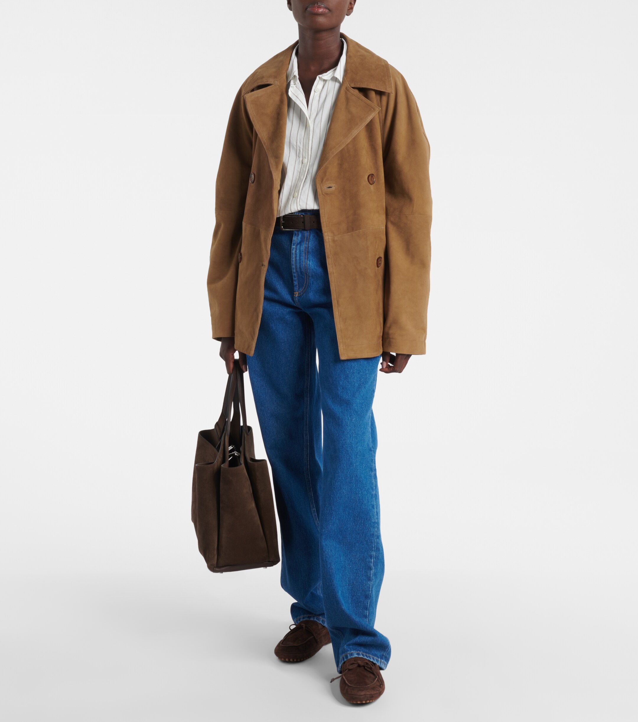Tod's Apa Large leather suede tote bag