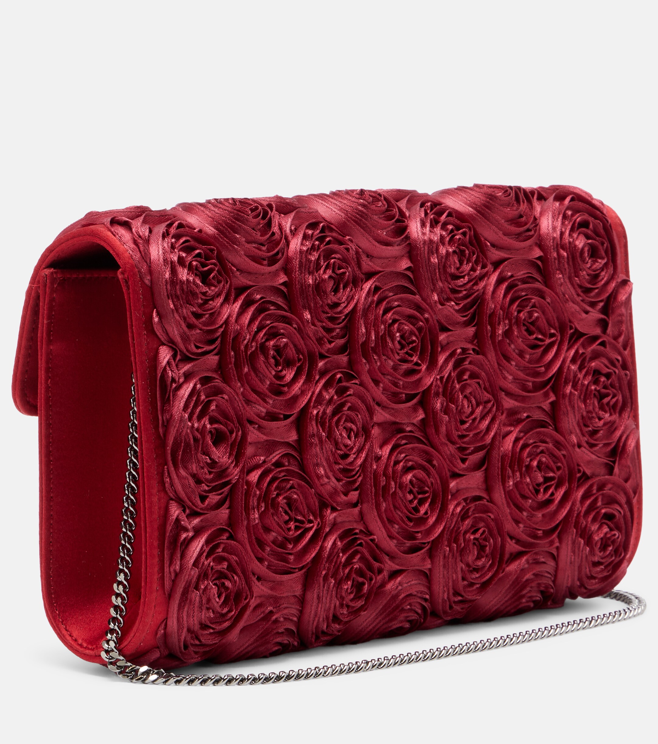 ROGER VIVIER Rose Vivier embellished satin clutch