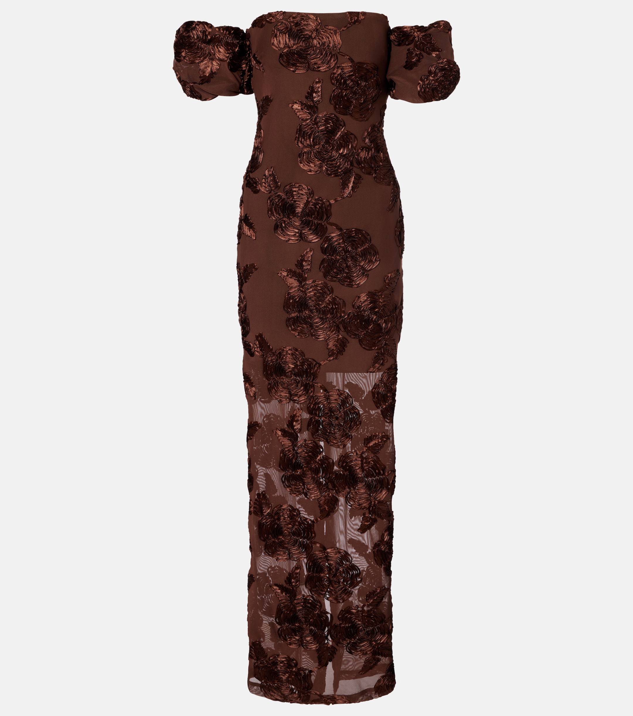 Rotate - Tasha embroidered off-shoulder maxi dress | Plush Rotate - Tasha embroidered off-shoulder maxi dress | Plush