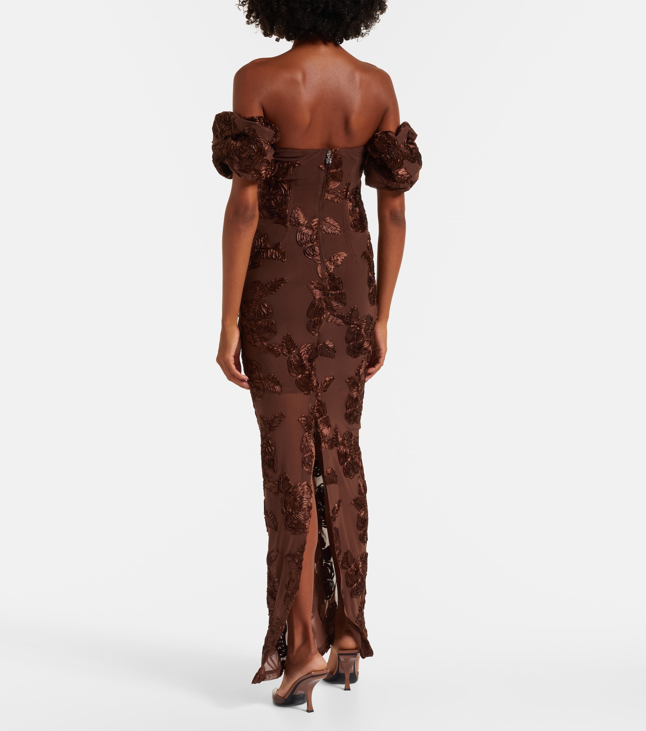 Rotate - Tasha embroidered off-shoulder maxi dress | Plush Rotate - Tasha embroidered off-shoulder maxi dress | Plush