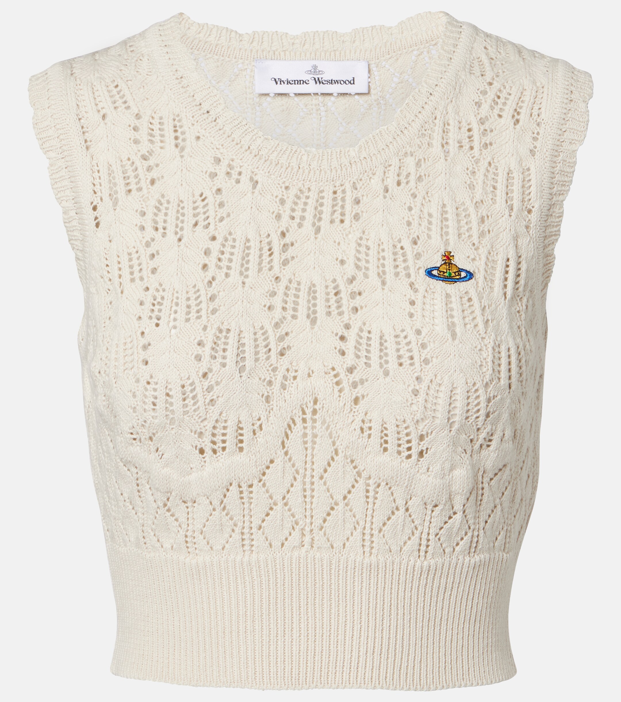 Vivienne Westwood Vivienne Westwood Ella cropped cotton sweater vest