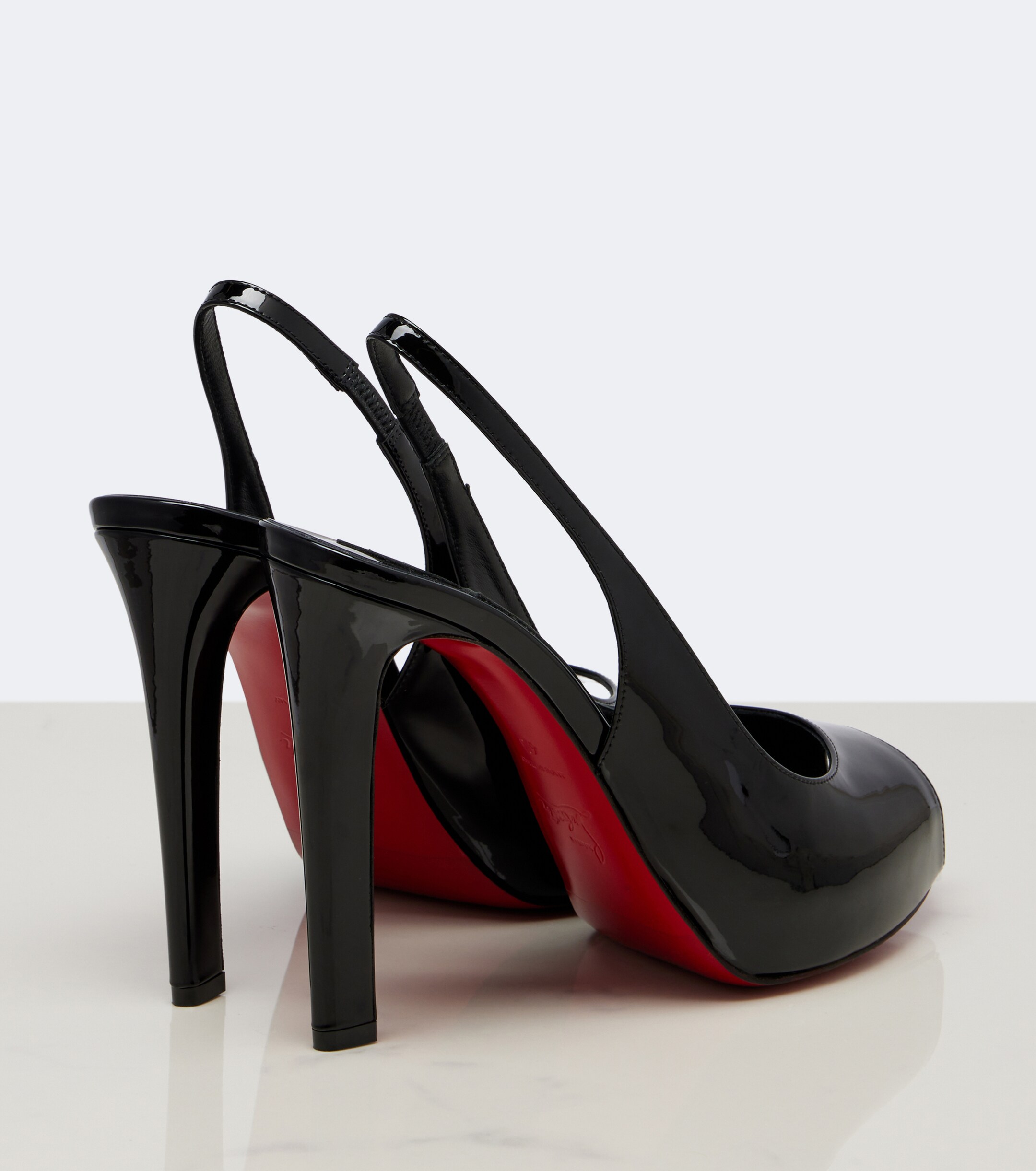 CHRISTIAN LOUBOUTIN Christian Louboutin Lady Fanny patent leather slingback pumps