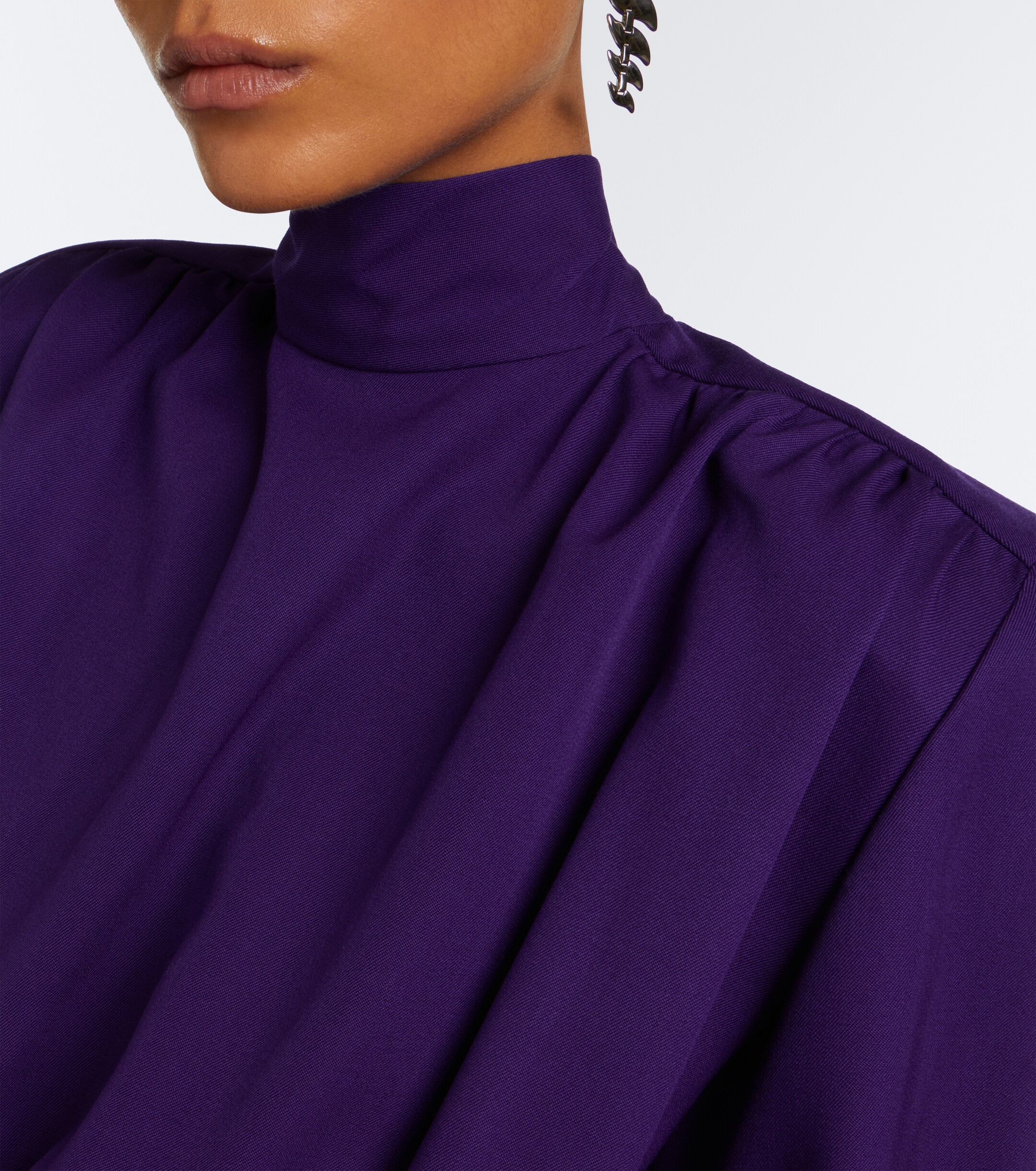 Mugler Mugler Peplum wool blouse