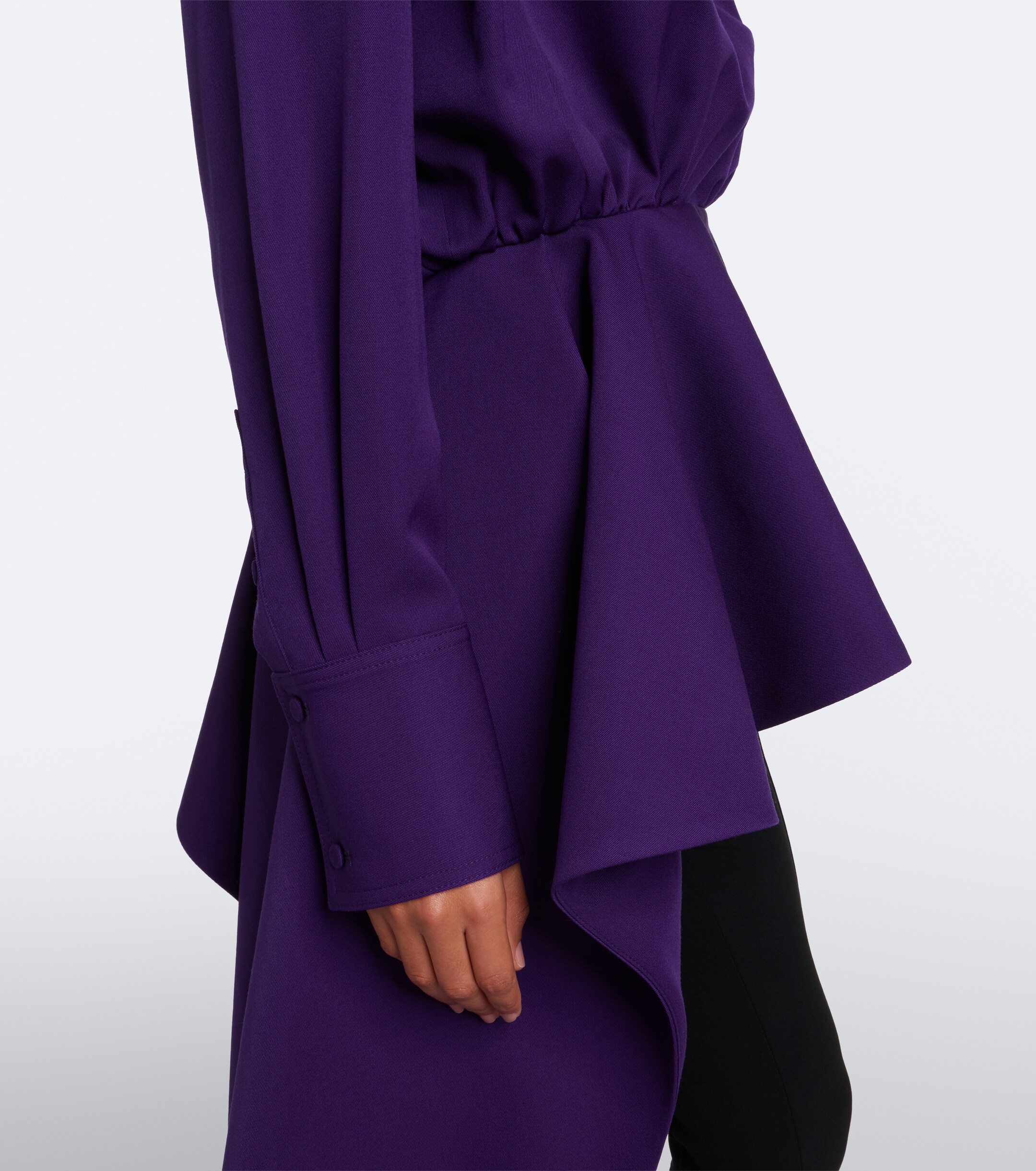 Mugler Mugler Peplum wool blouse