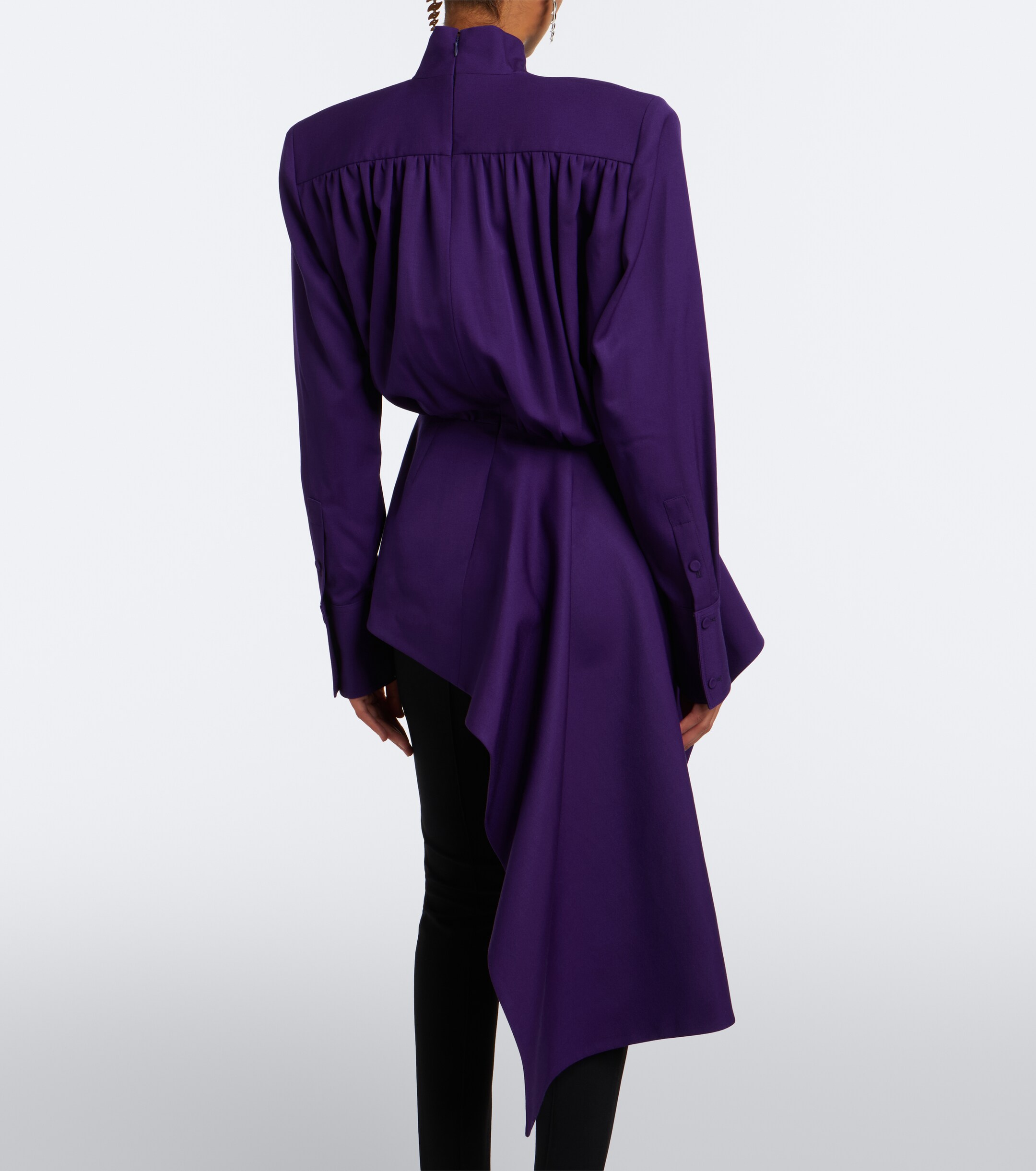 Mugler Mugler Peplum wool blouse