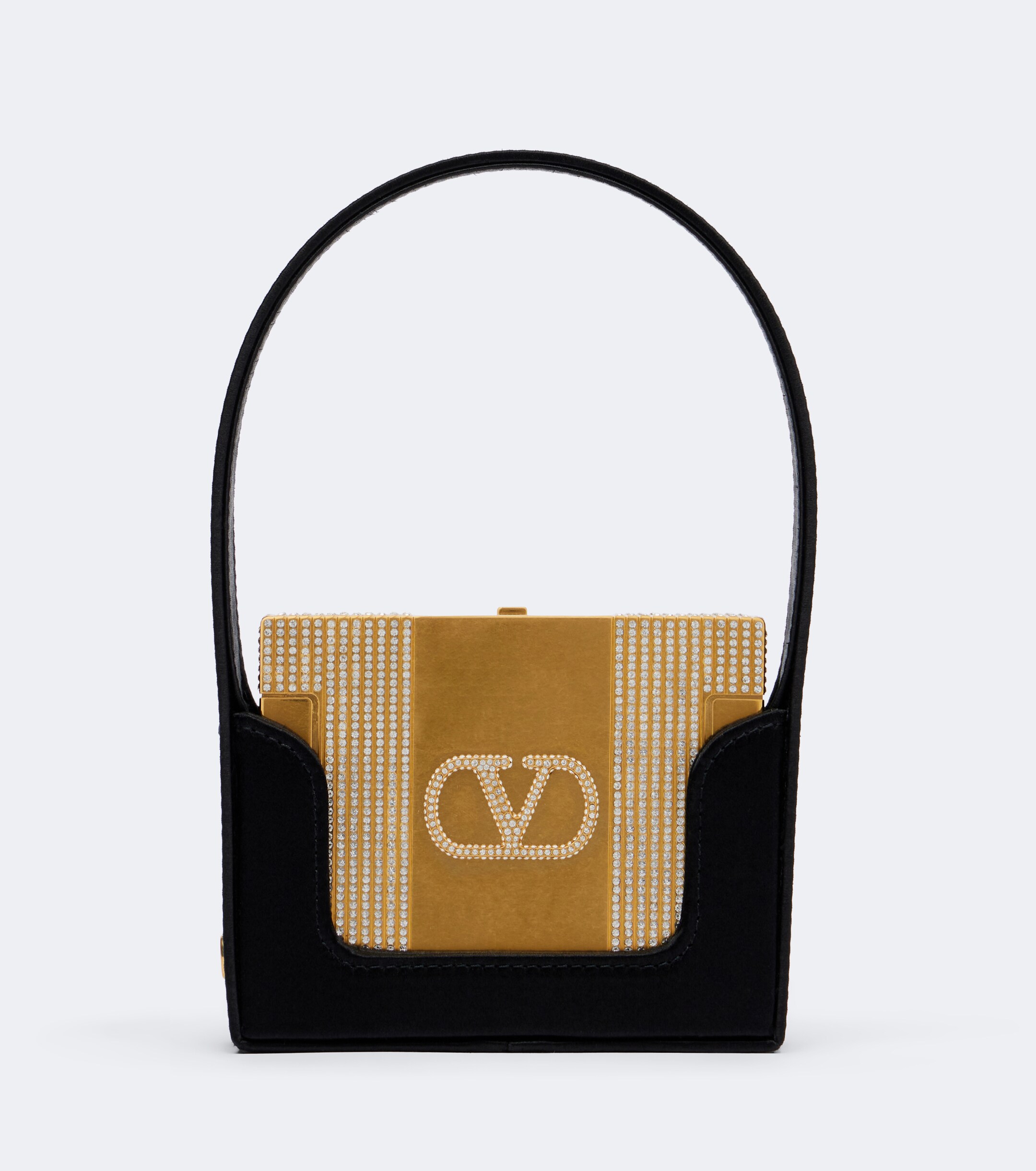 Valentino Garavani Minaumorphe Swarovski®-embellished satin clutch