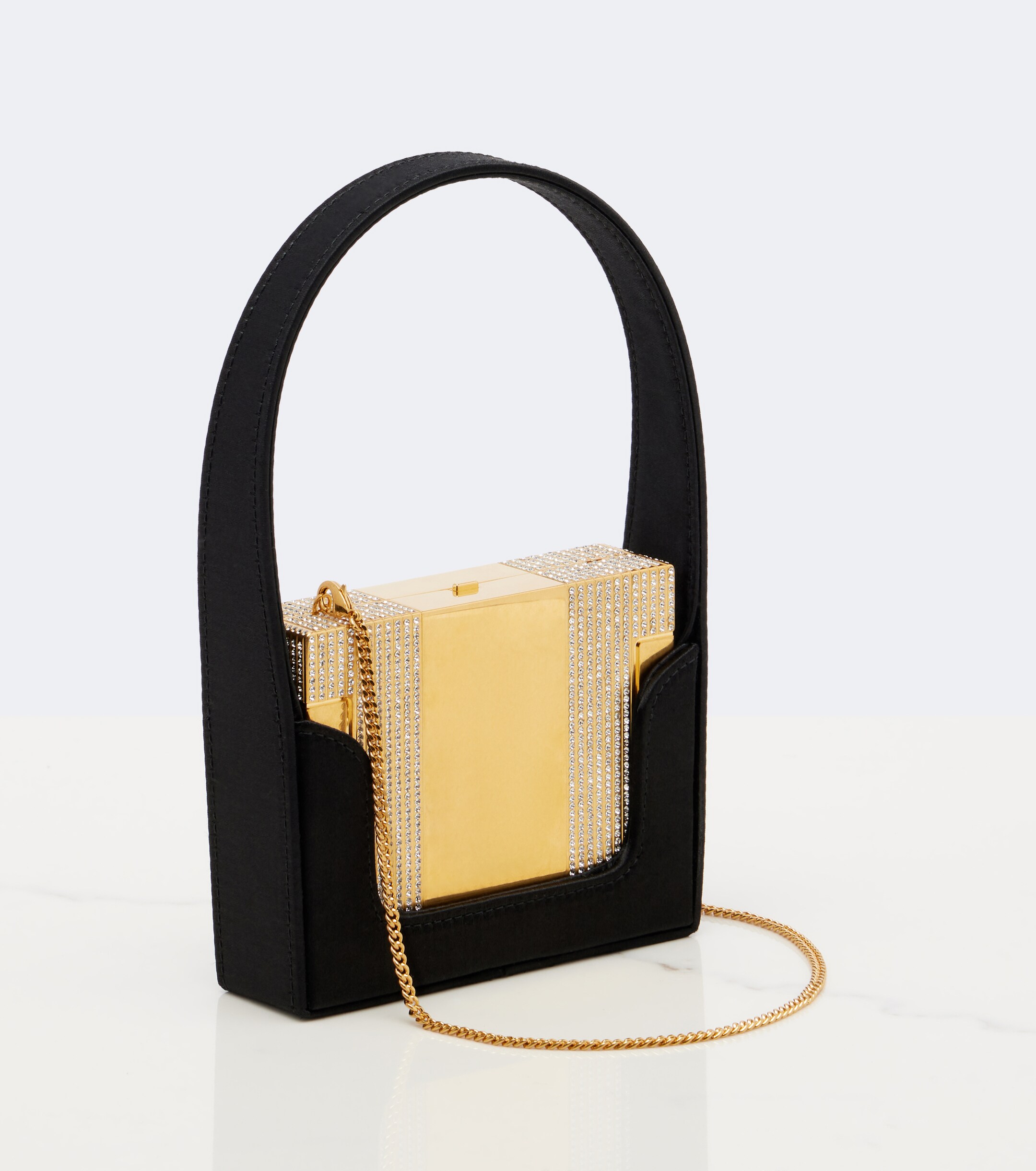 Valentino Garavani Minaumorphe Swarovski®-embellished satin clutch thumbnail