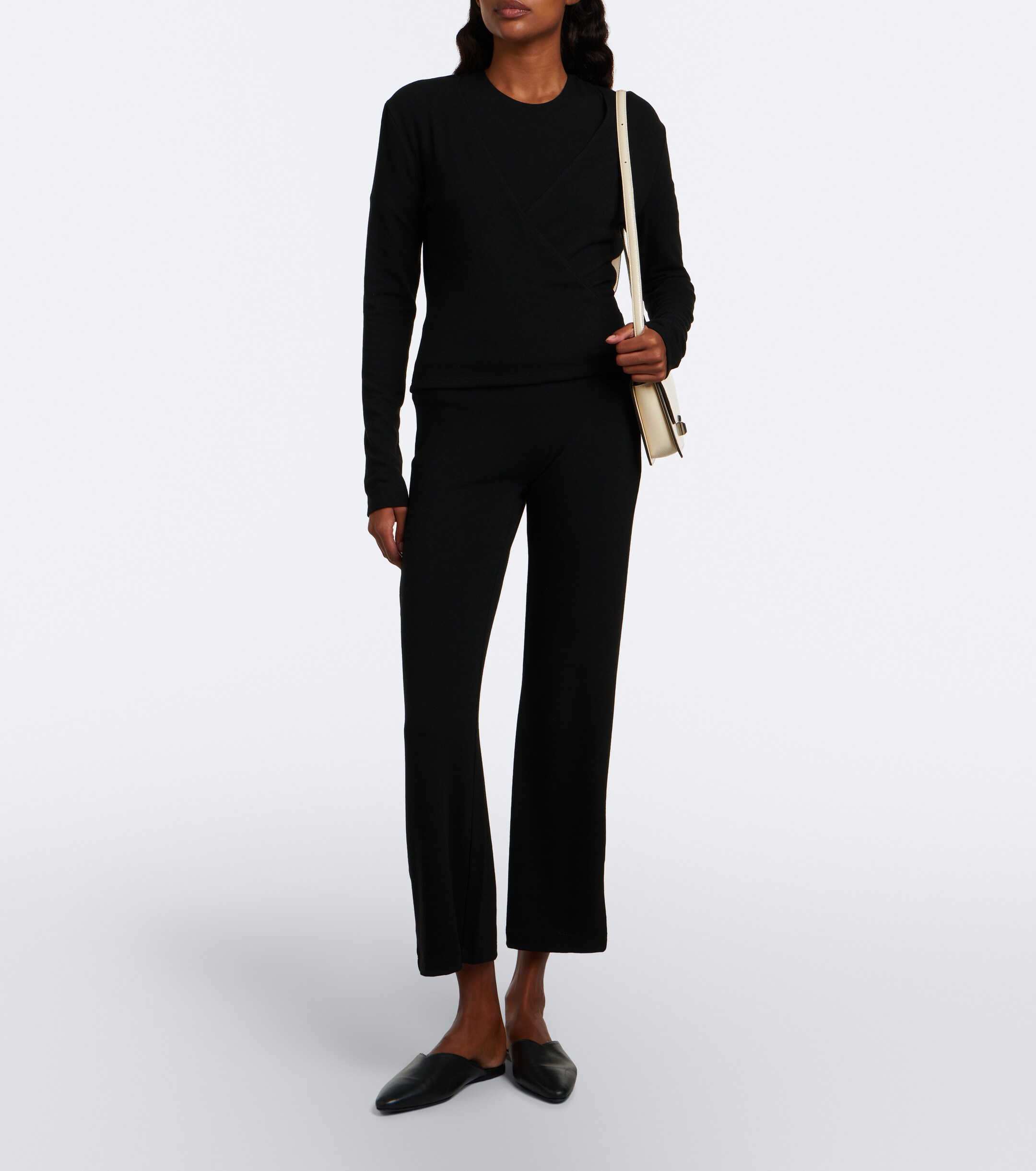 LESET Leset Lauren jersey wrap top