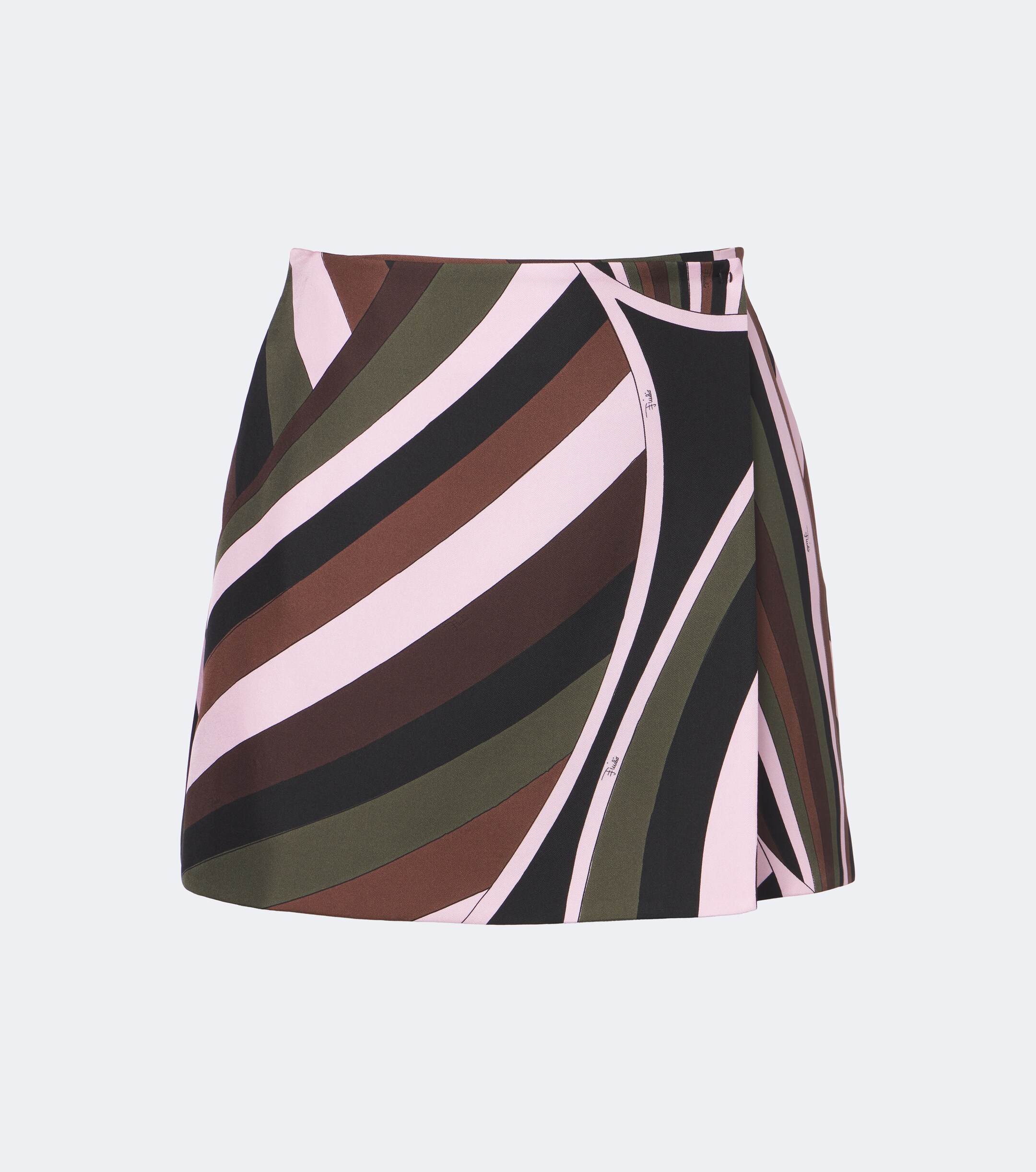 Pucci Pucci Iride silk twill wrap skirt
