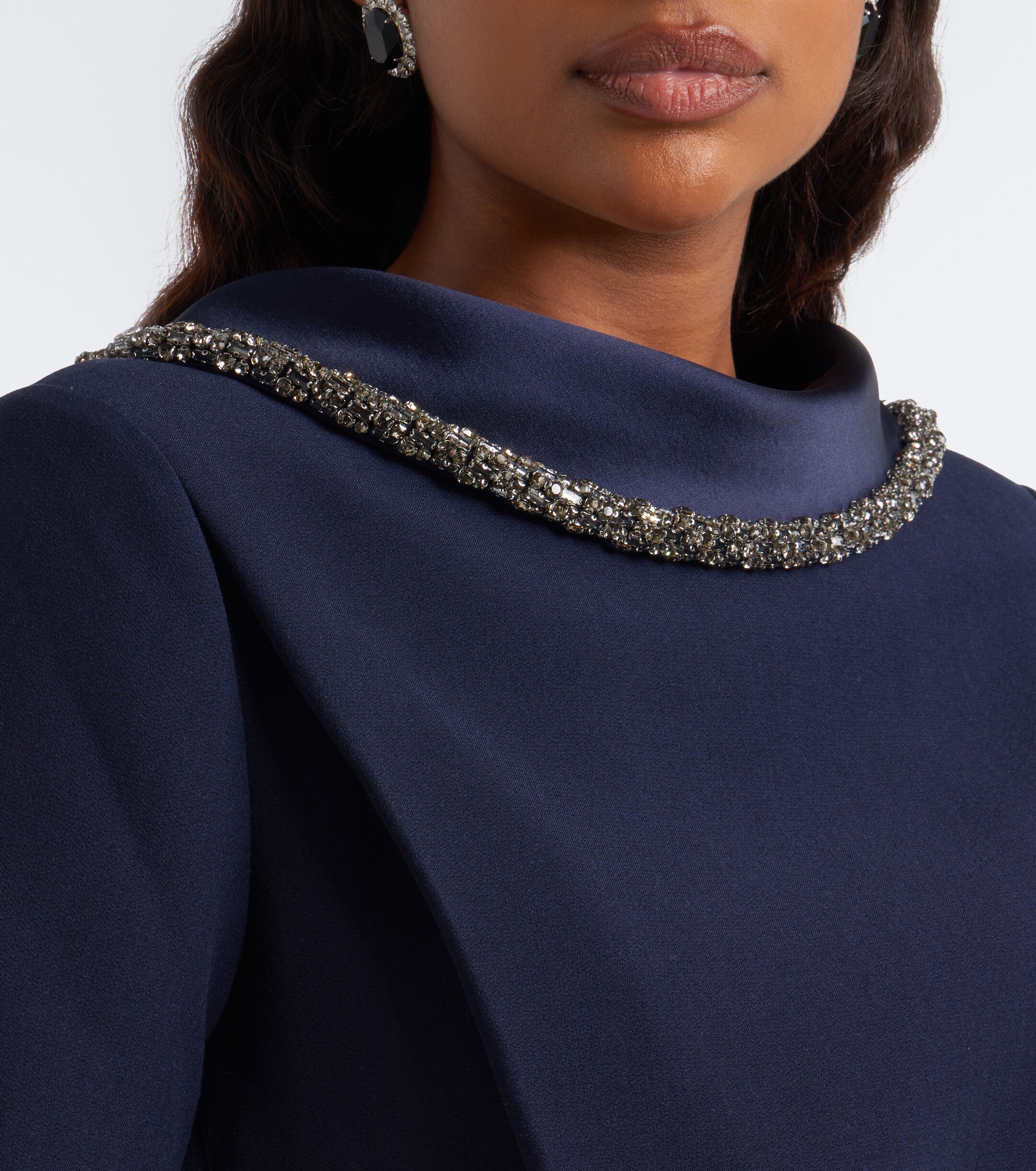 Roland Mouret Roland Mouret Embellished crêpe midi dress