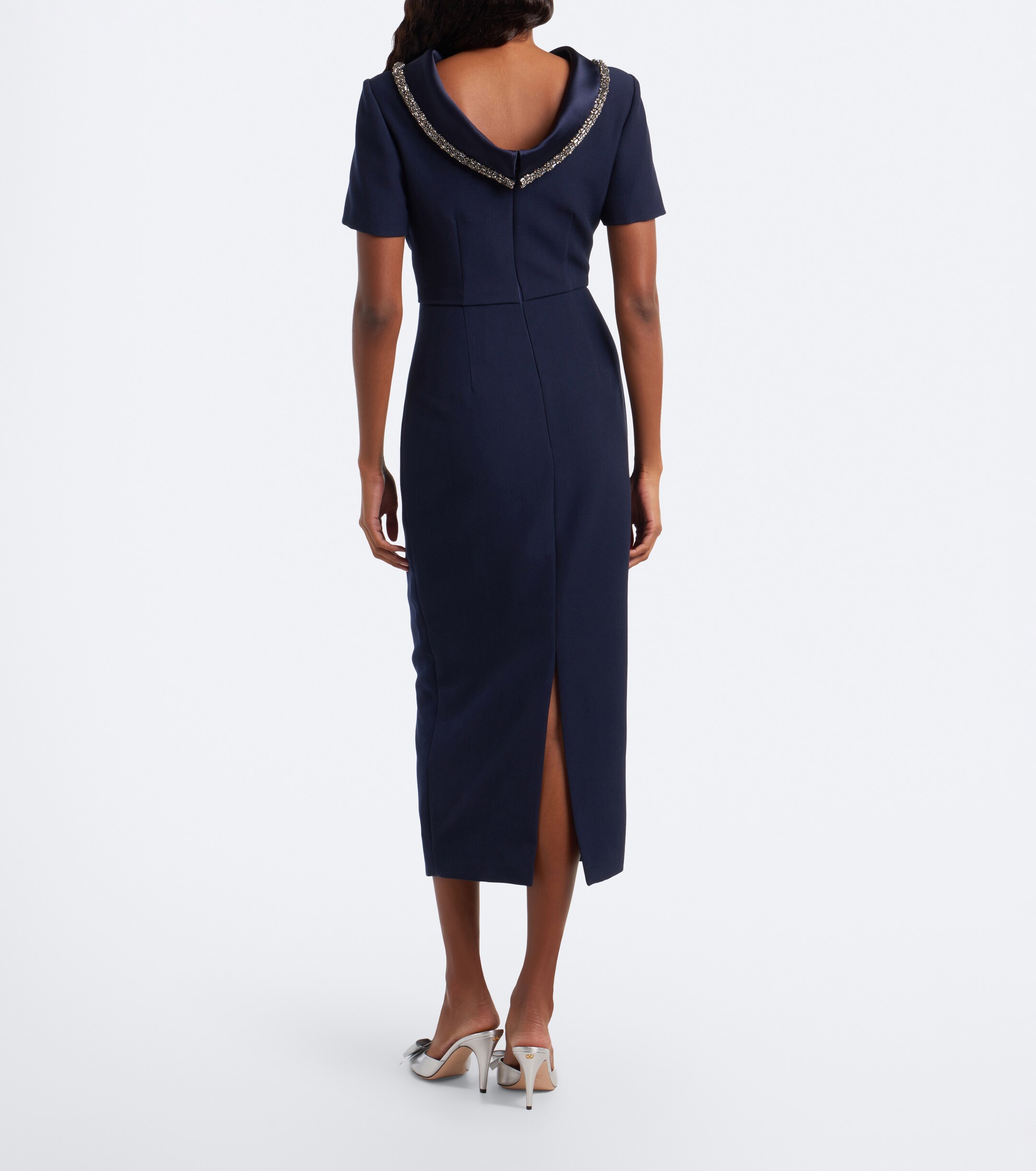 Roland Mouret Roland Mouret Embellished crêpe midi dress