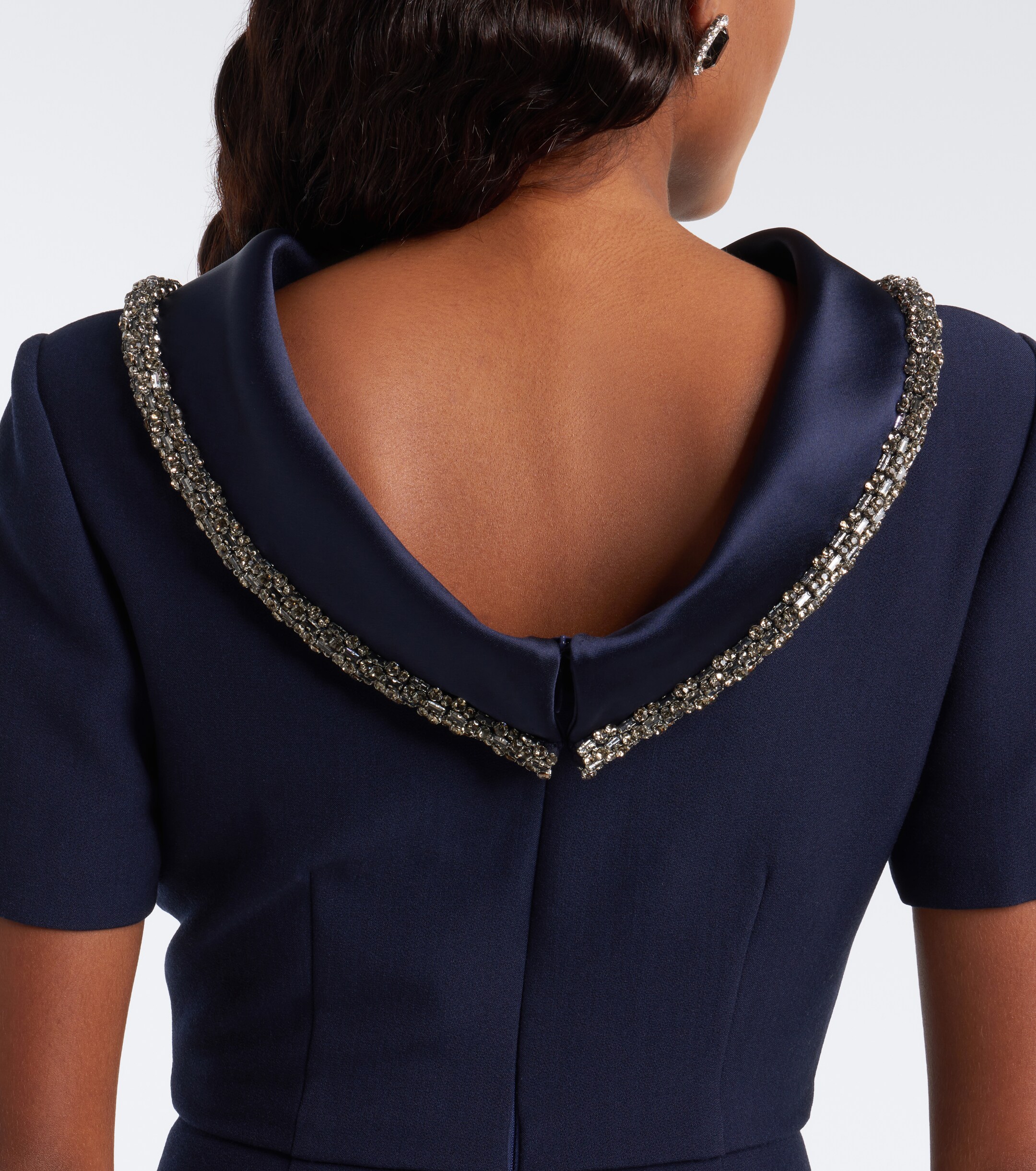 Roland Mouret Roland Mouret Embellished crêpe midi dress