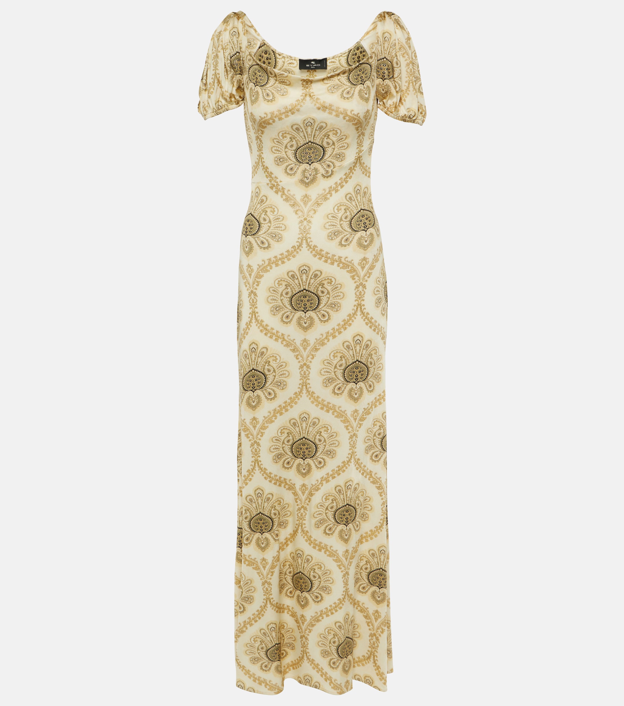 Etro Printed puff-sleeve gown