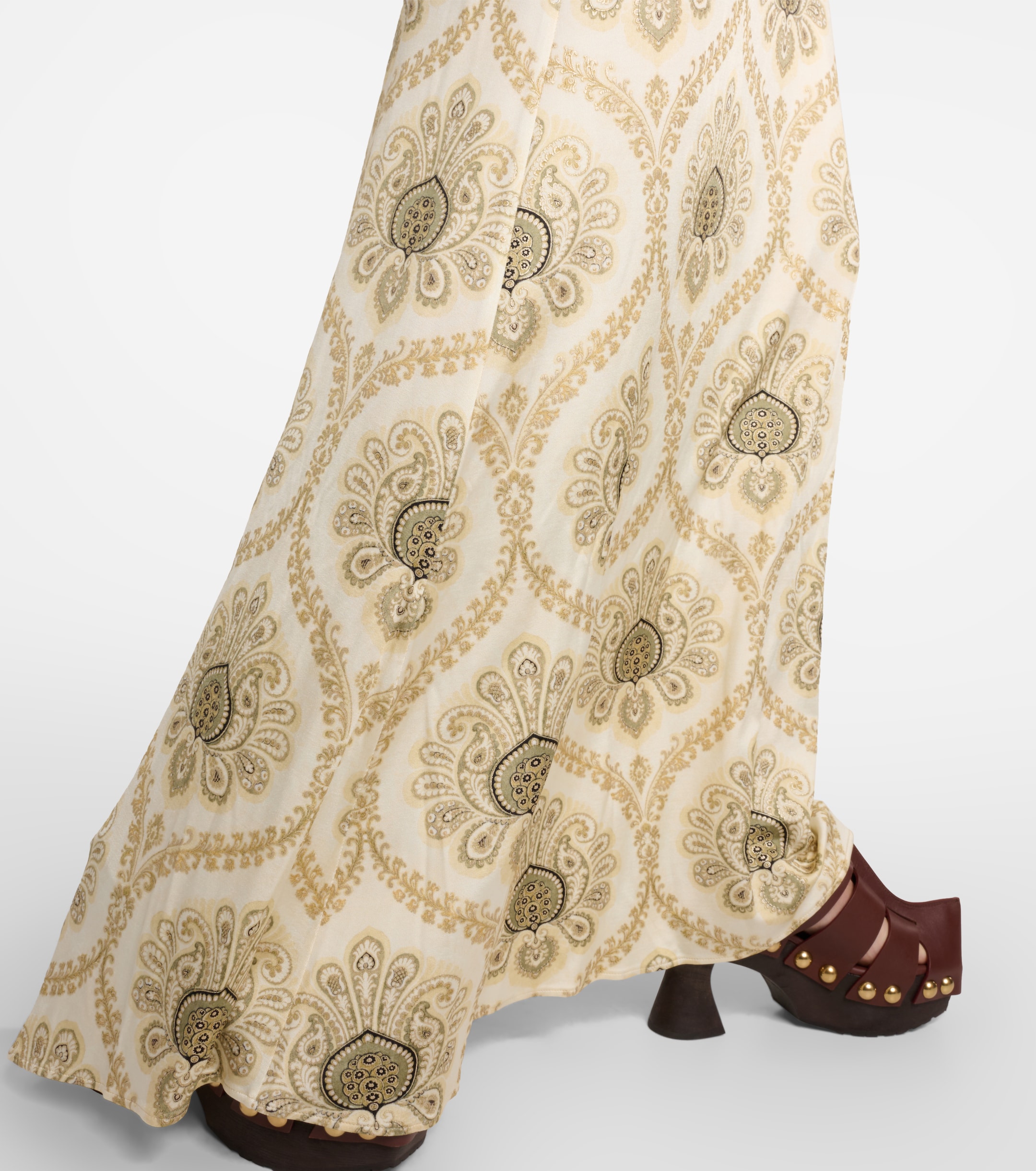 Etro Printed puff-sleeve gown