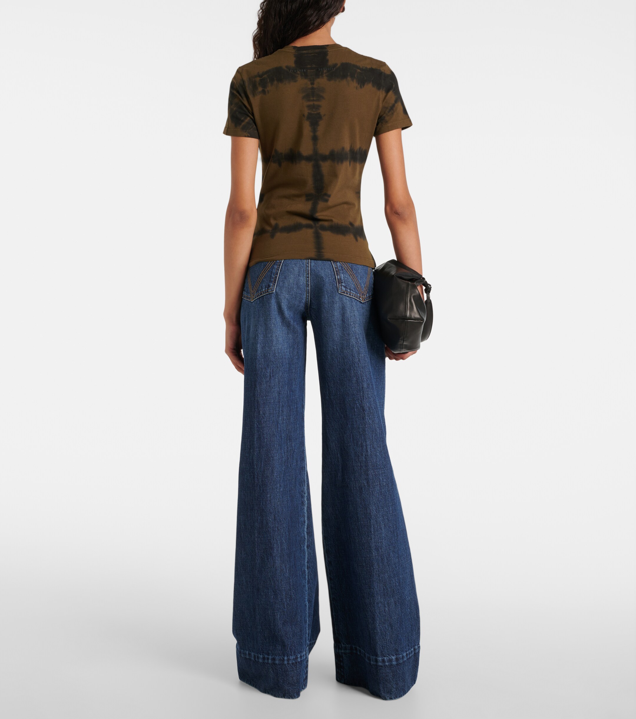 Proenza Schouler White Label Brewer cotton-blend jersey T-shirt thumbnail
