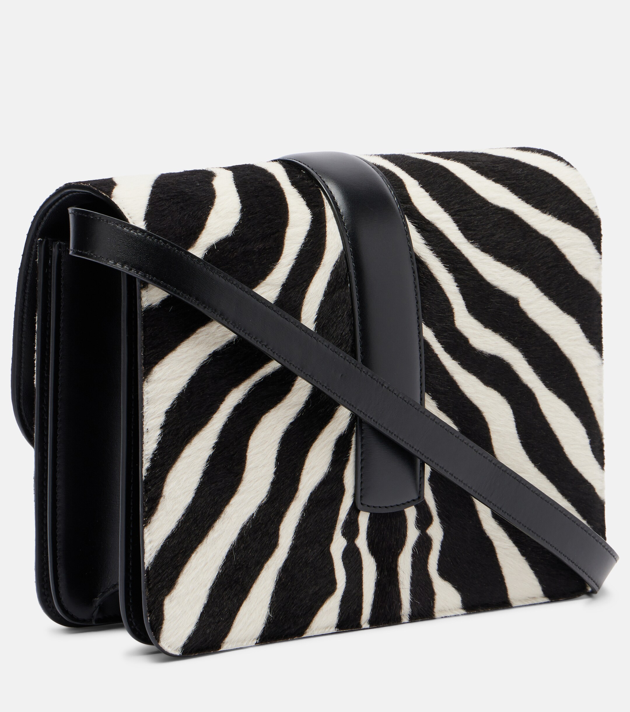 KHAITE Blake zebra-print calf hair crossbody bag