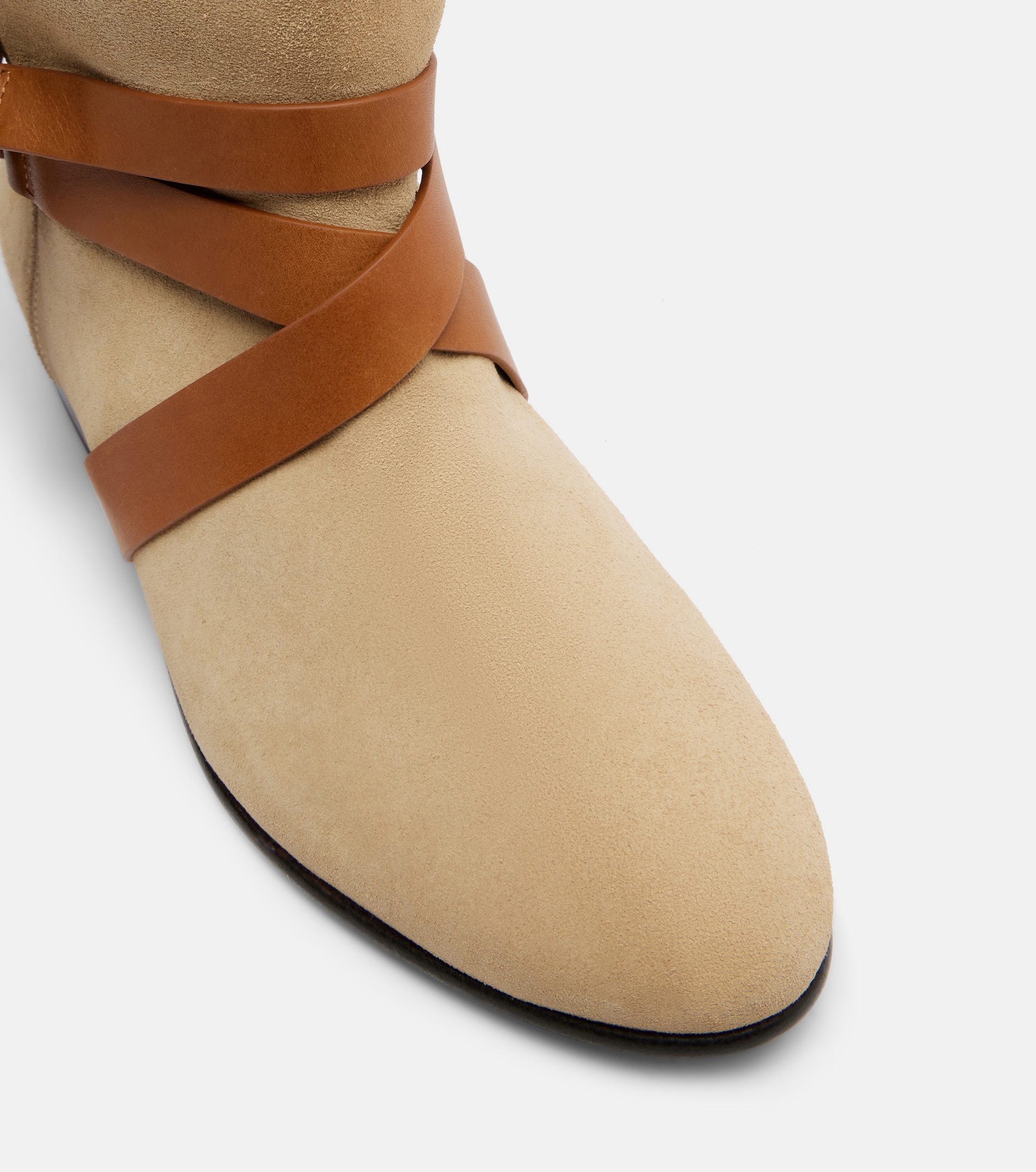 Isabel Marant Silmon leather-trimmed suede knee-high boots thumbnail