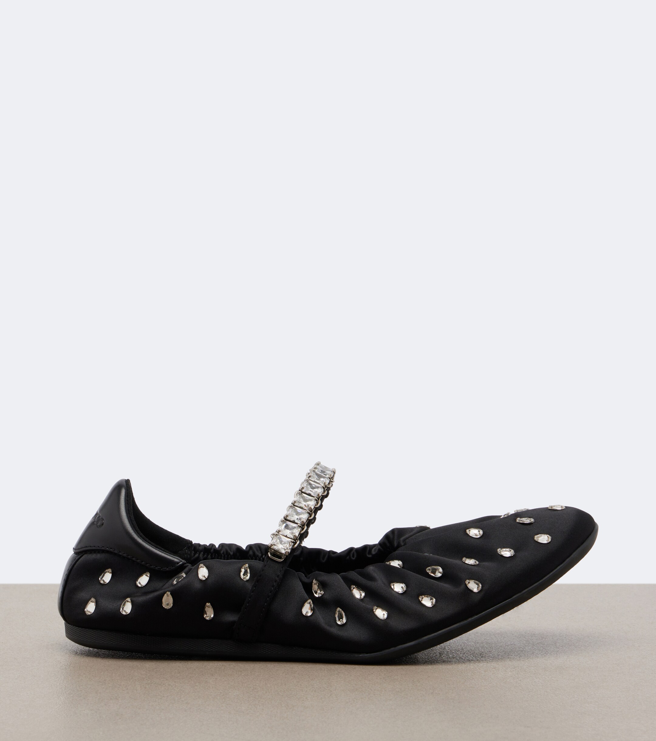 JIMMY CHOO Jimmy Choo Jade embellished satin ballet flats