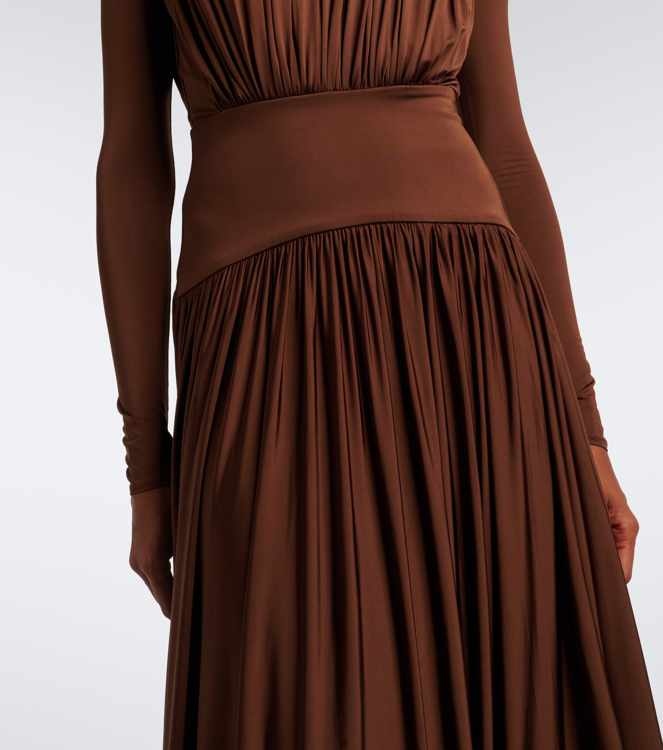 Roland Mouret Roland Mouret Embellished gathered jersey maxi dress