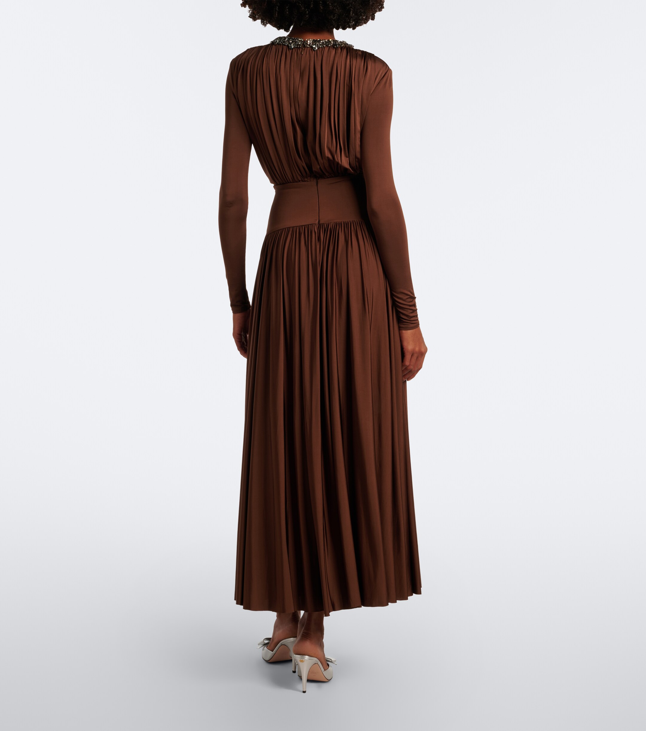 Roland Mouret Roland Mouret Embellished gathered jersey maxi dress