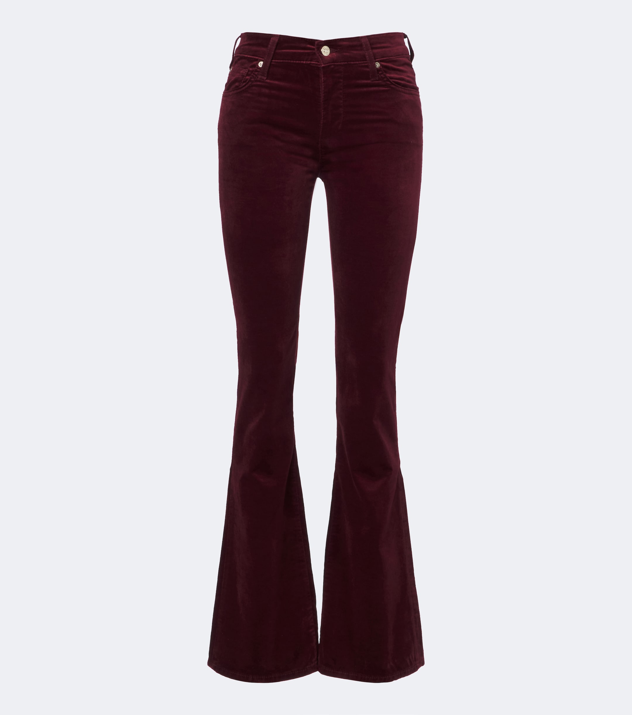 7 For All Mankind 7 For All Mankind Leggy cotton-blend velvet flared pants