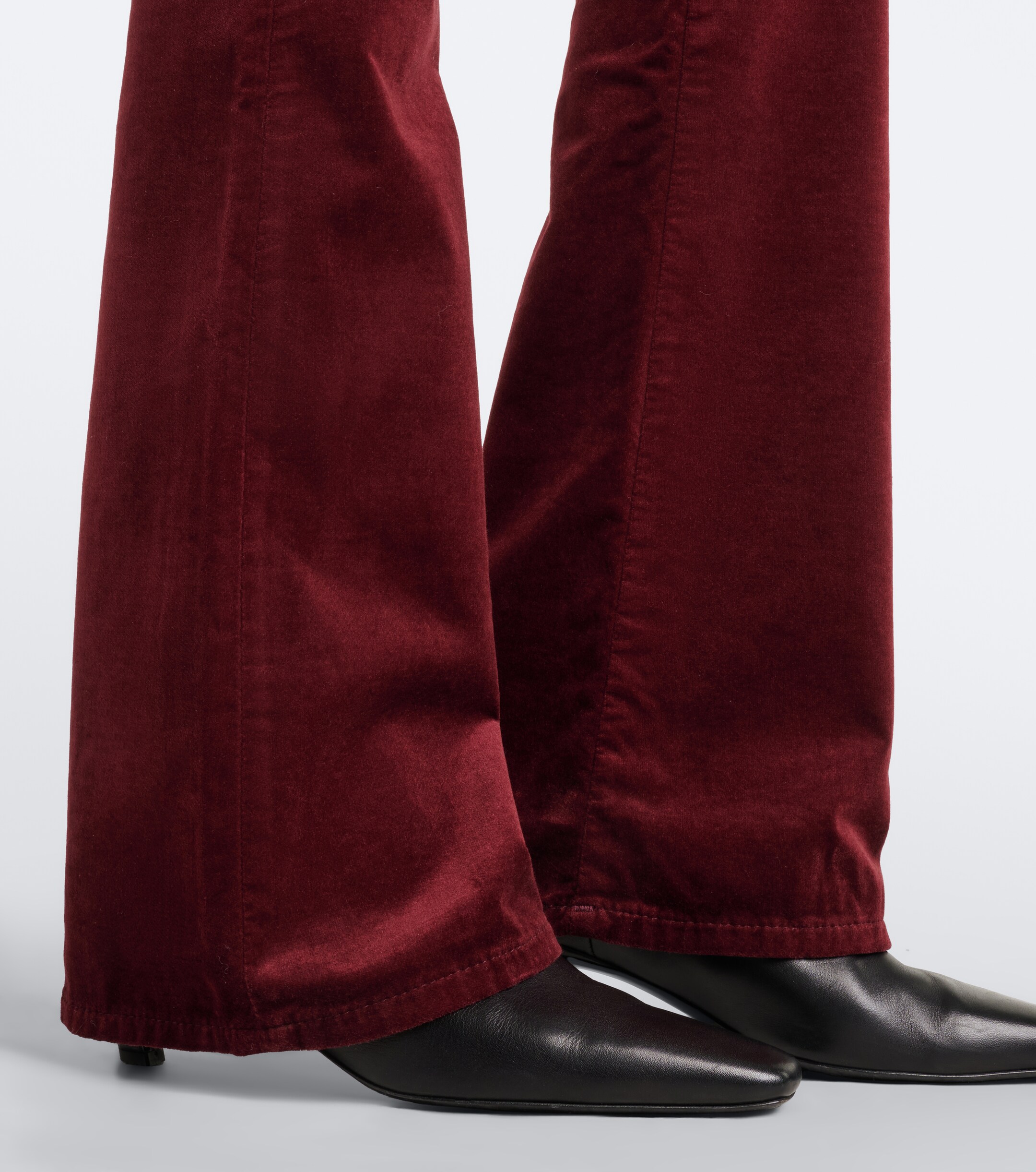 7 For All Mankind 7 For All Mankind Leggy cotton-blend velvet flared pants