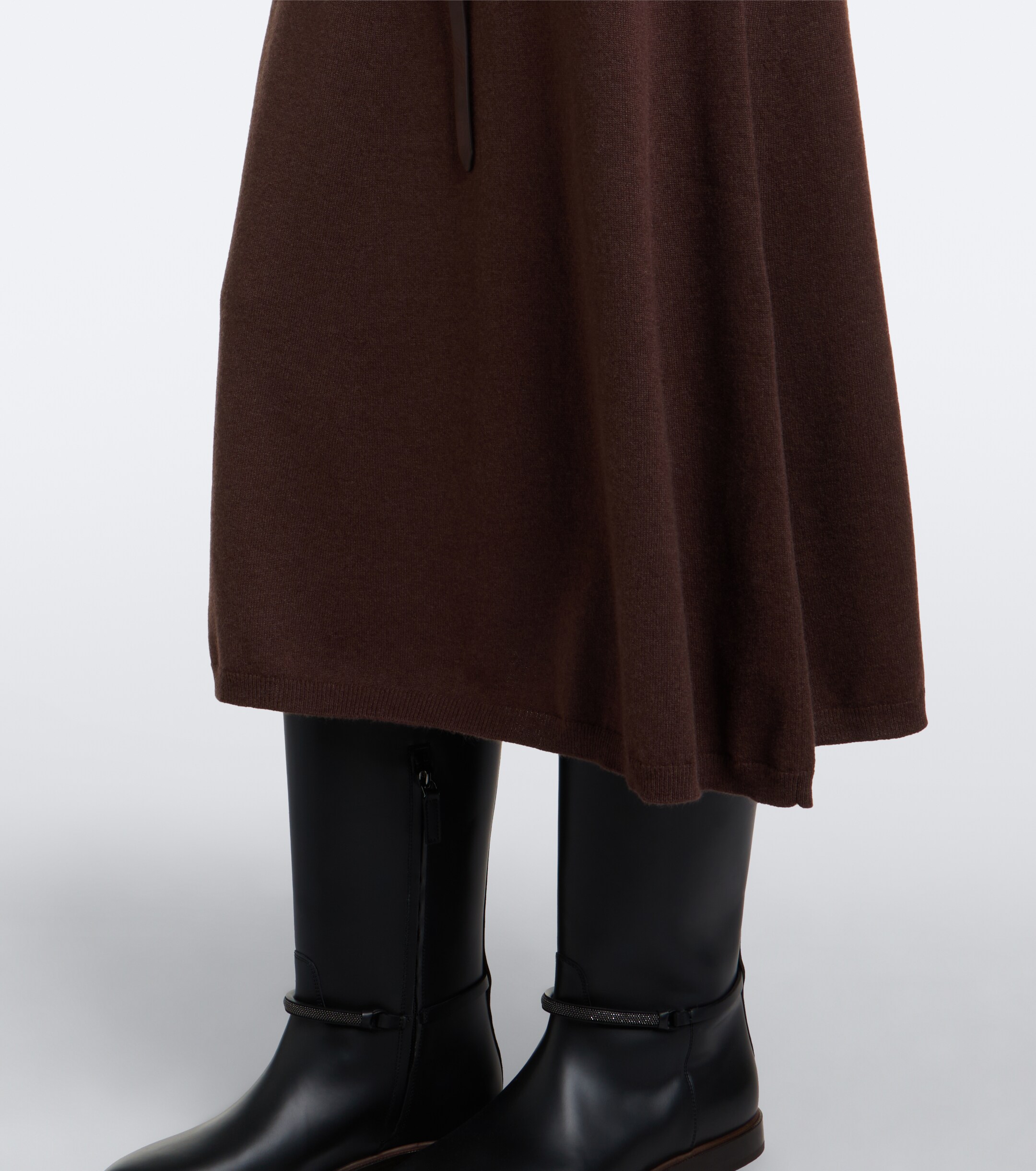 Brunello Cucinelli Brunello Cucinelli Monili belted cotton midi dress