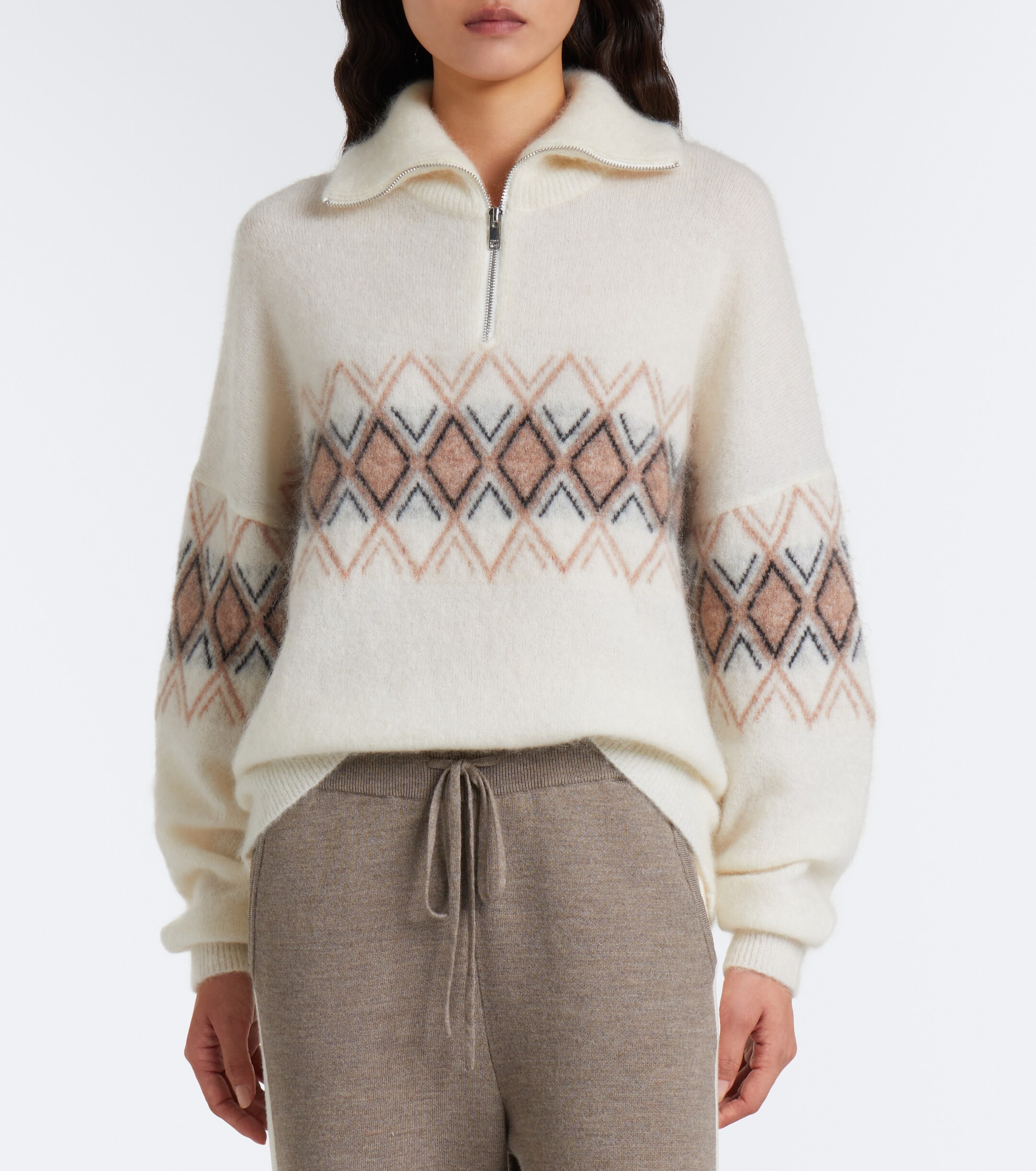 FUSALP Fusalp Mireva mohair-blend half-zip sweater