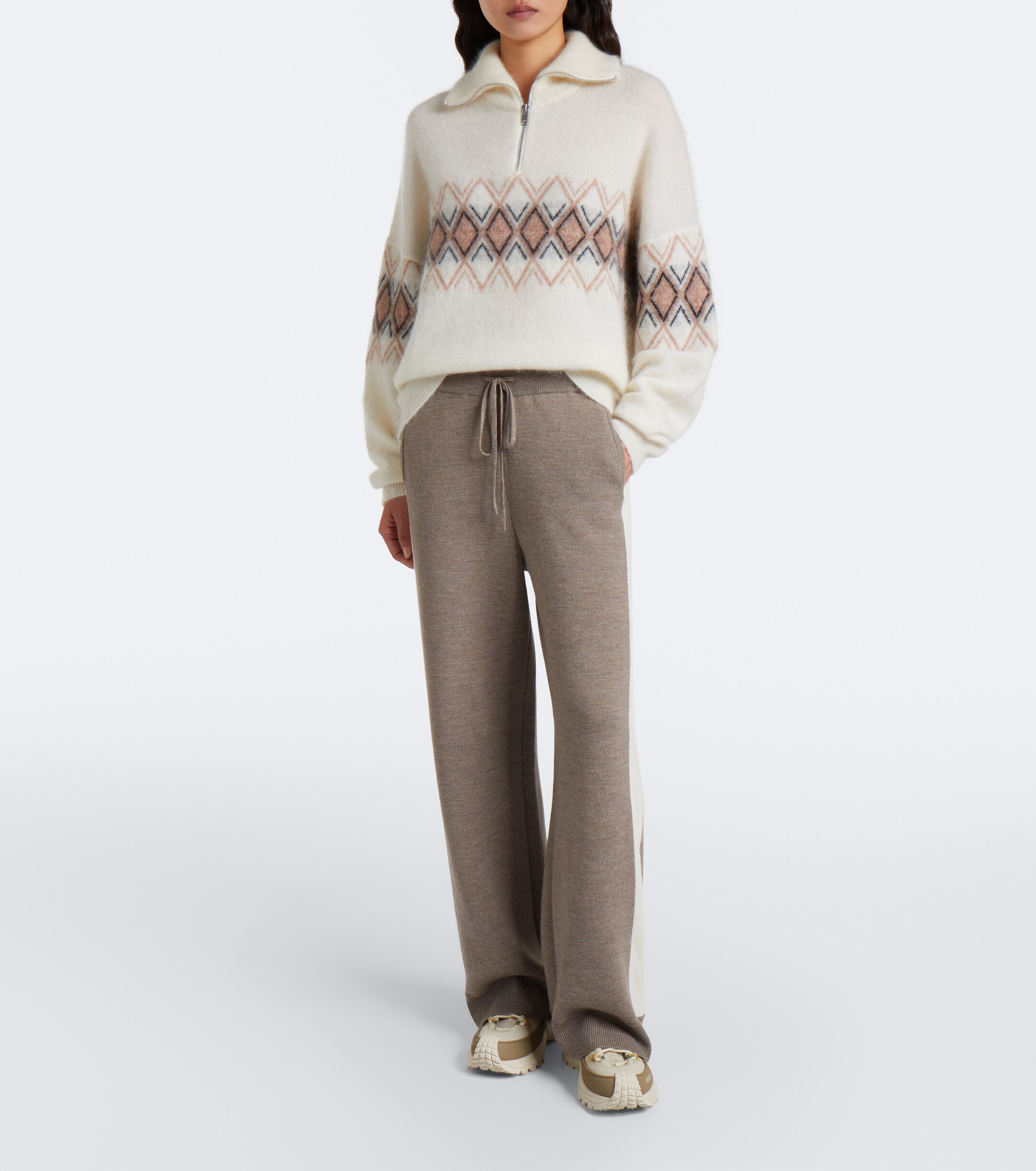 FUSALP Fusalp Mireva mohair-blend half-zip sweater