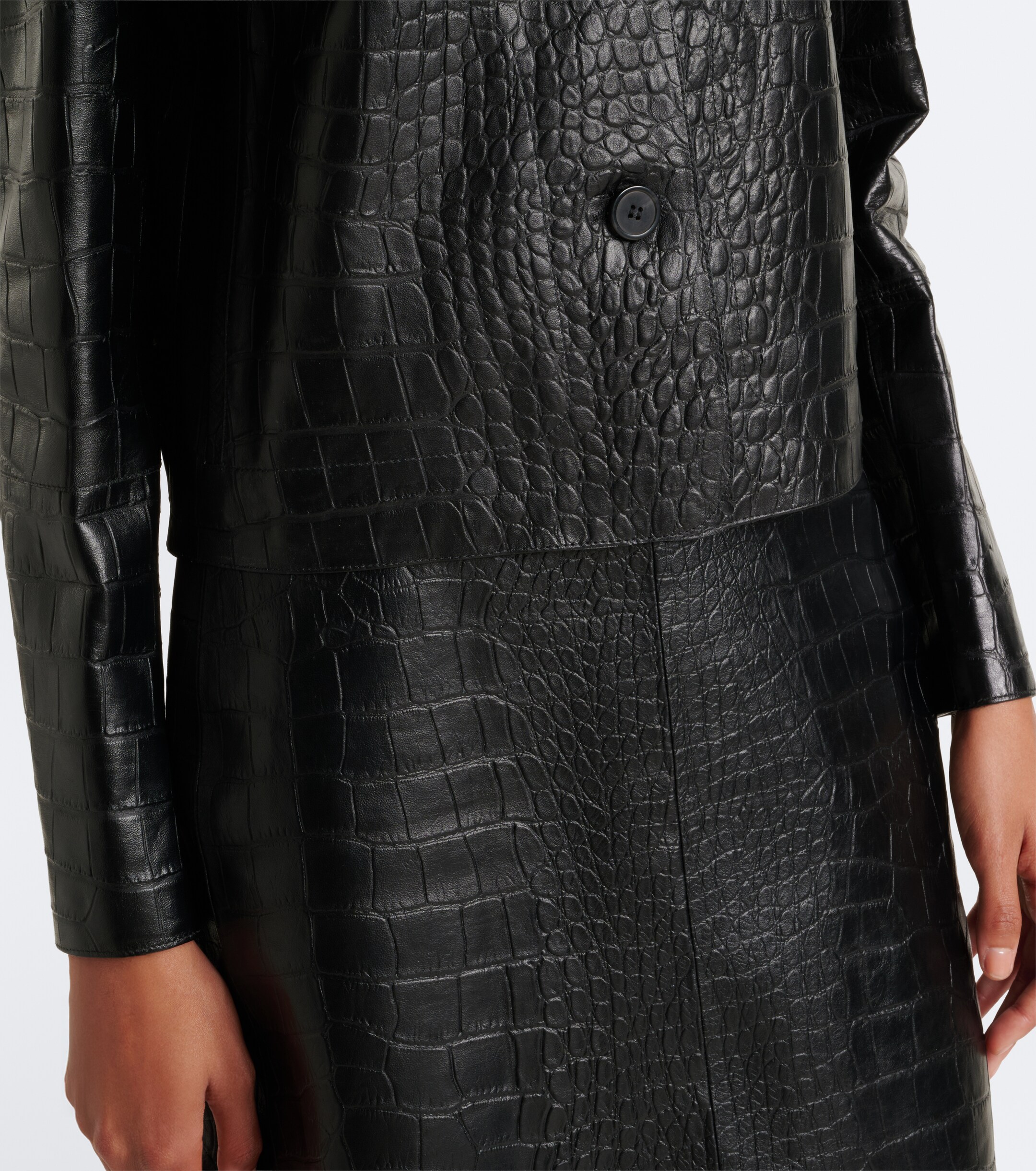 ARMA Arma Emy croc-effect leather jacket