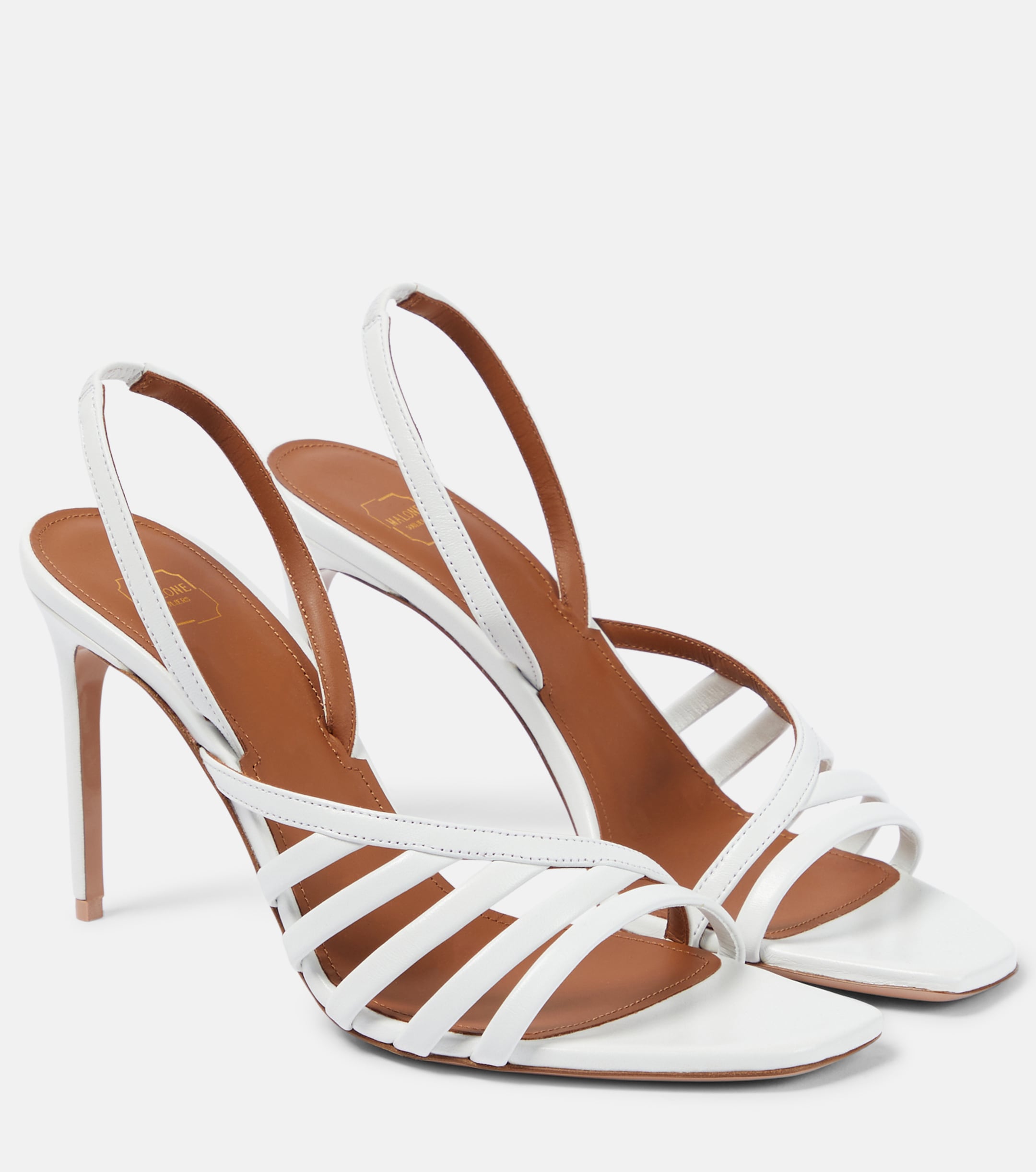 Malone Souliers Ama 90 leather slingback sandals