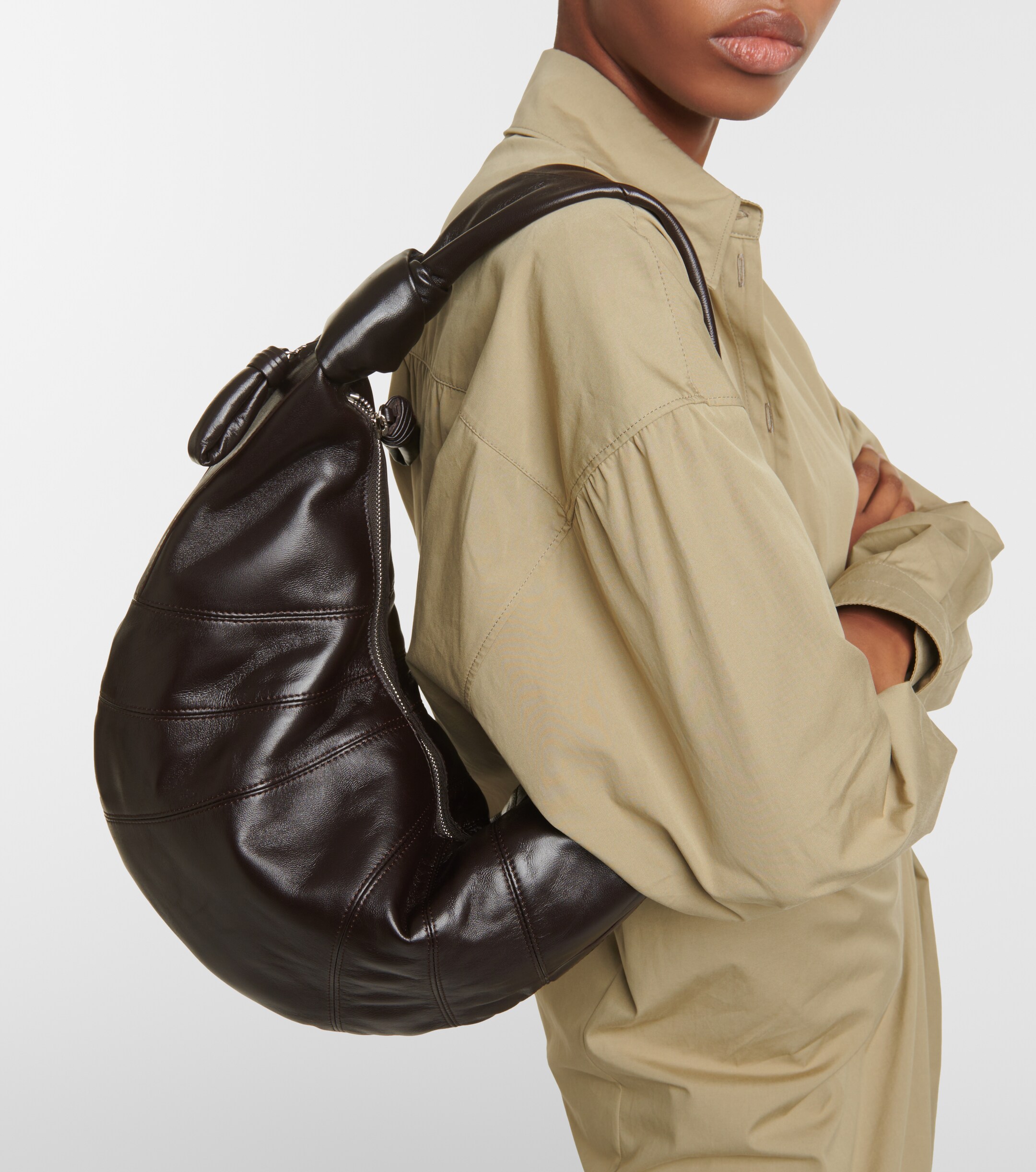 Lemaire Fortune Croissant leather shoulder bag