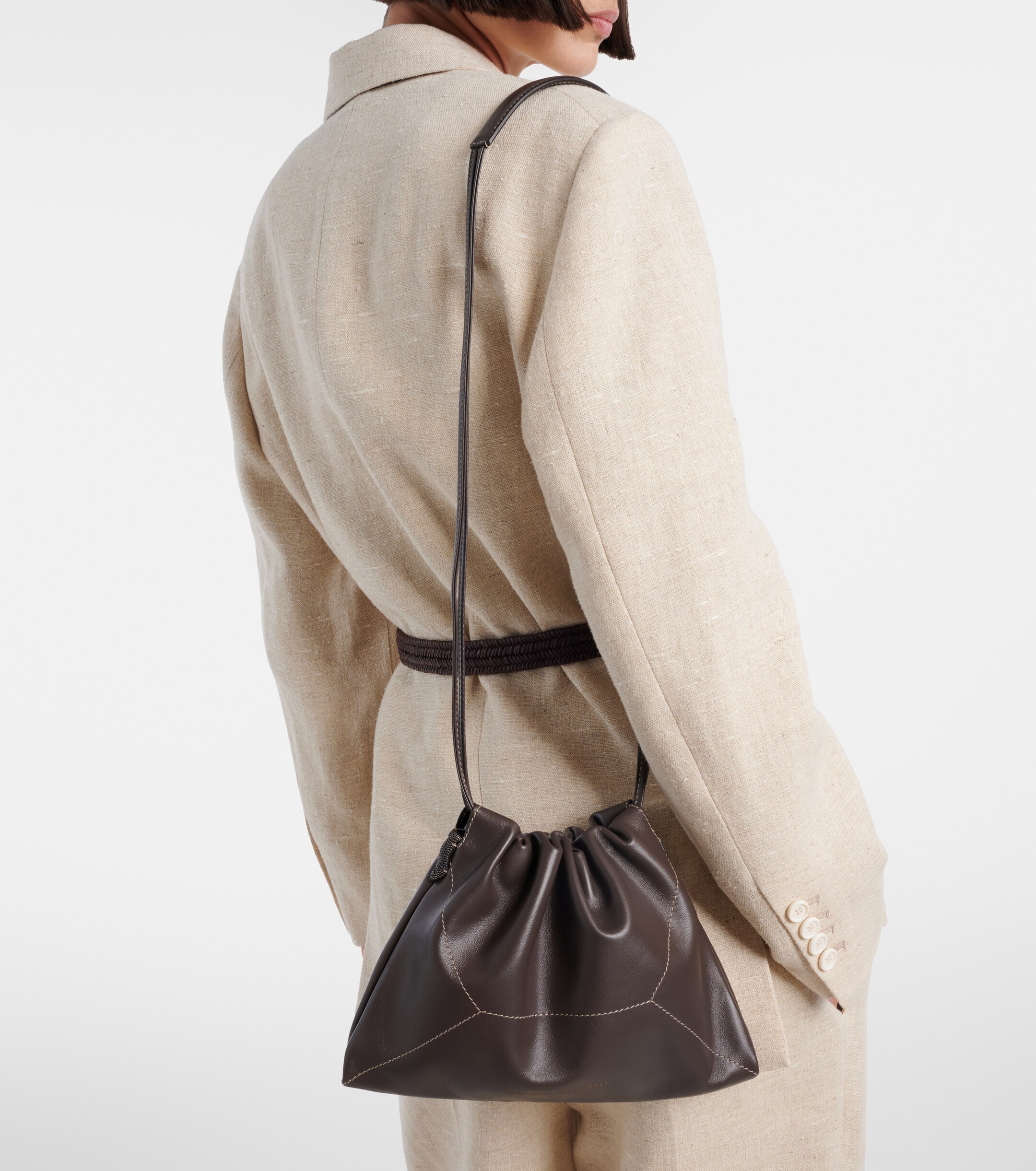 Brunello Cucinelli Mini leather crossbody bag